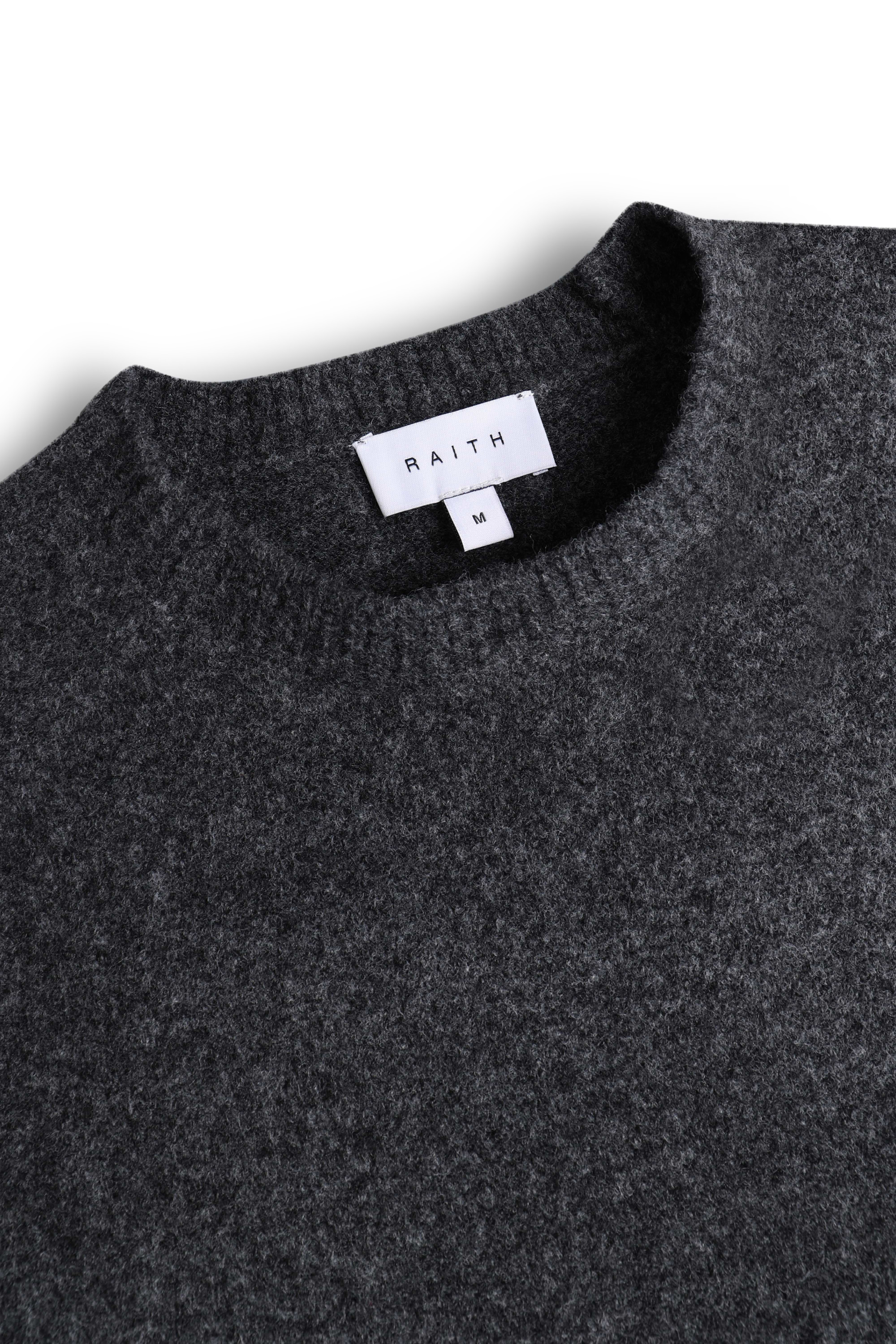 Mikkel Speckled Crew Neck Jumper - Charcoal Marl