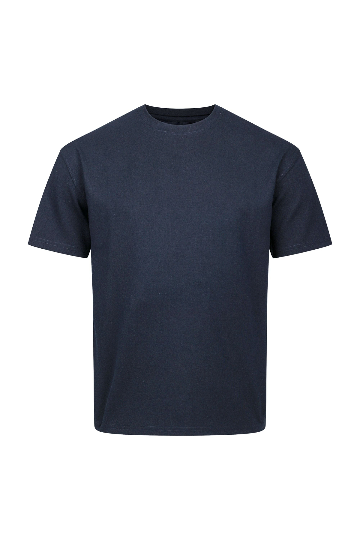 Tomas Crew Neck Textured T-Shirt - Navy