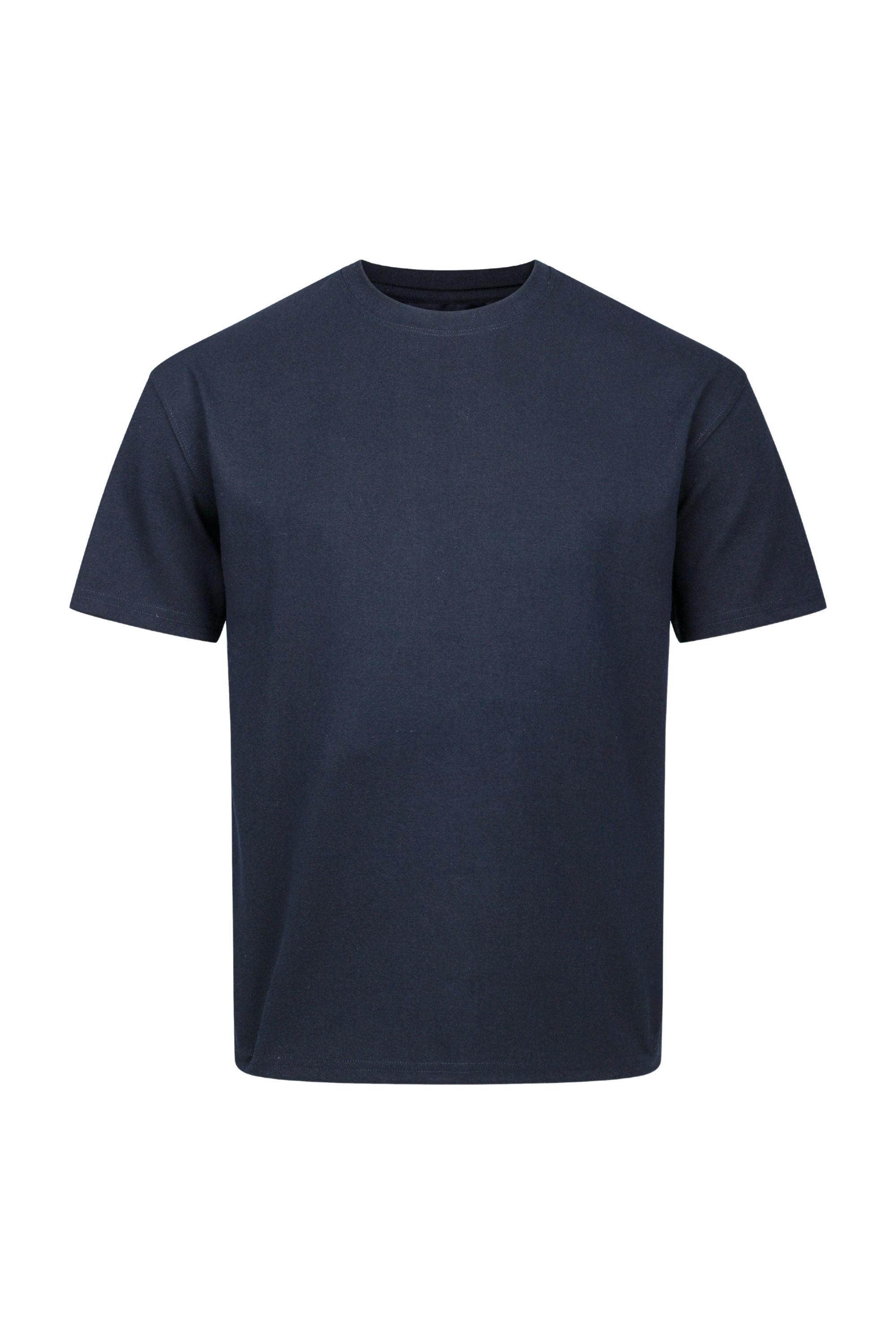 Tomas Crew Neck Textured T-Shirt - Navy