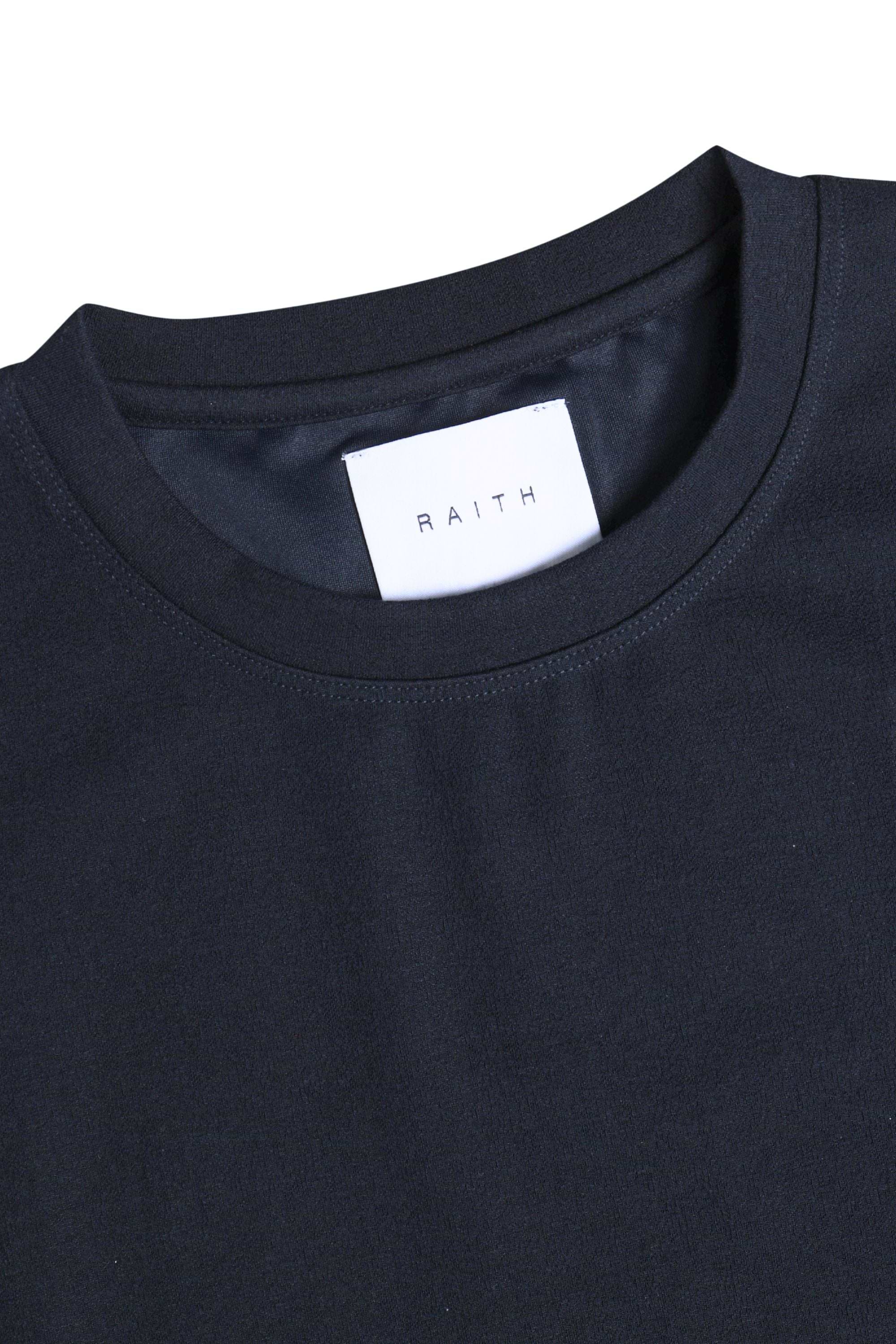 Tomas Crew Neck Textured T-Shirt - Navy