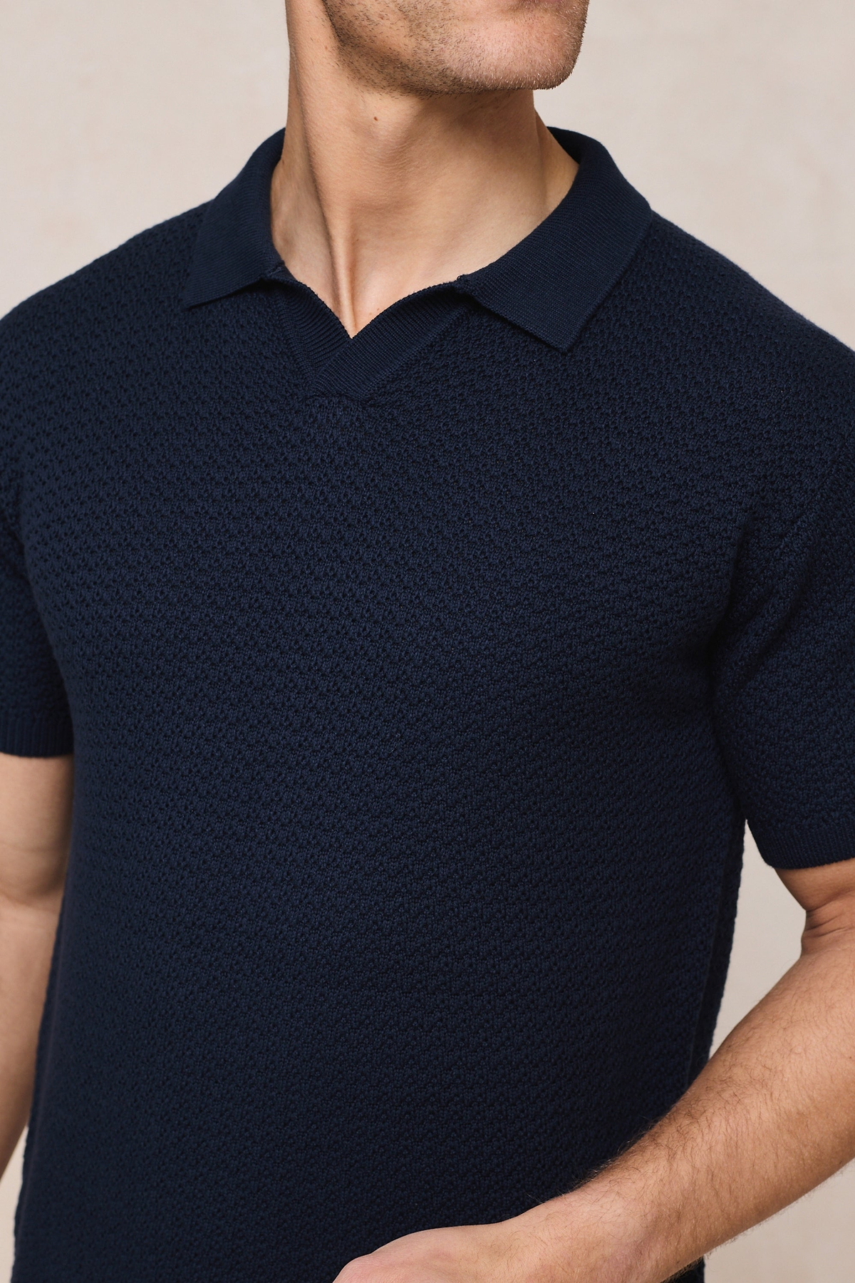 Rapha Cotton Knit Polo - Navy