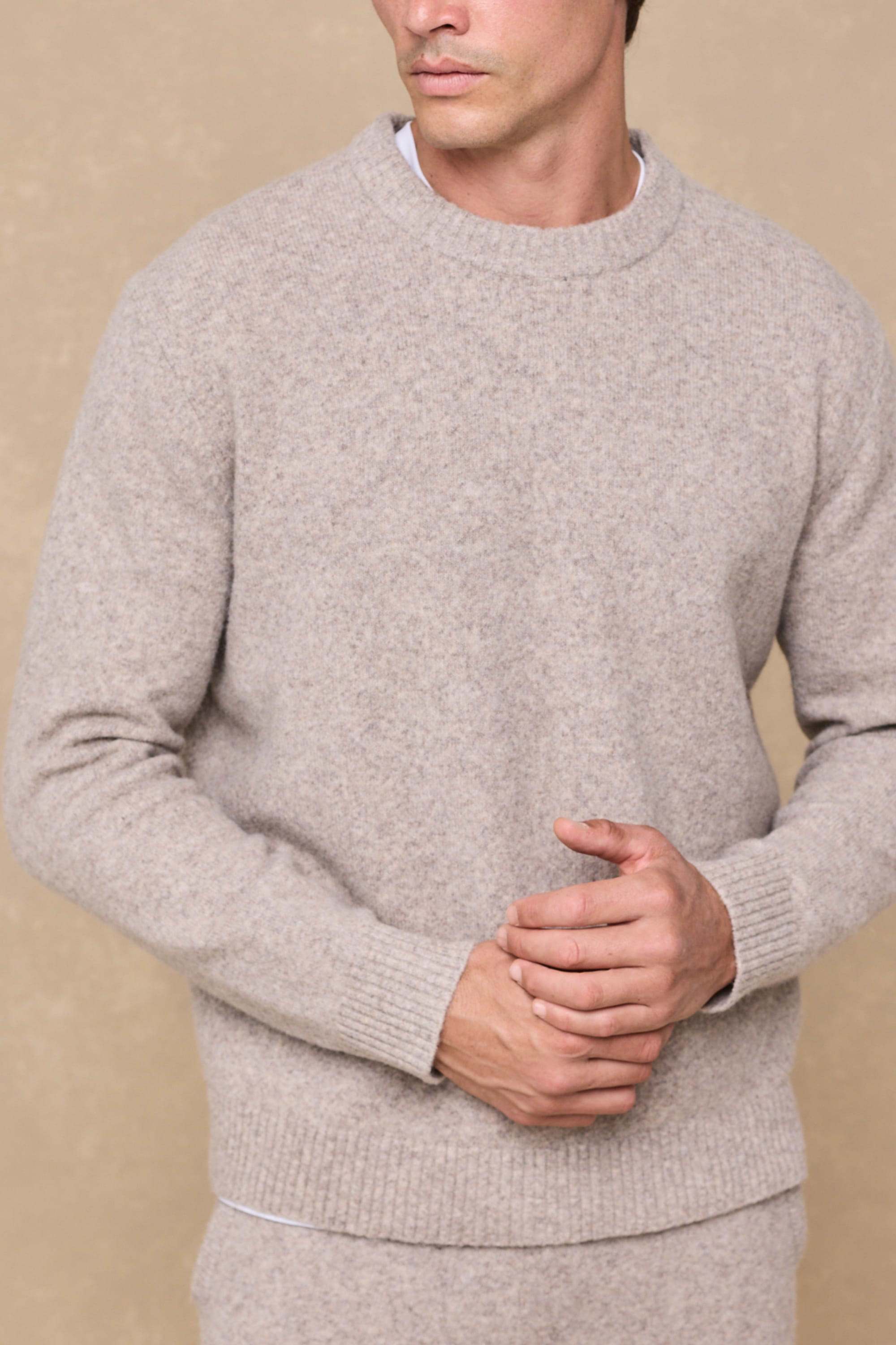 Hayes Crew Neck Jumper - Oatmeal