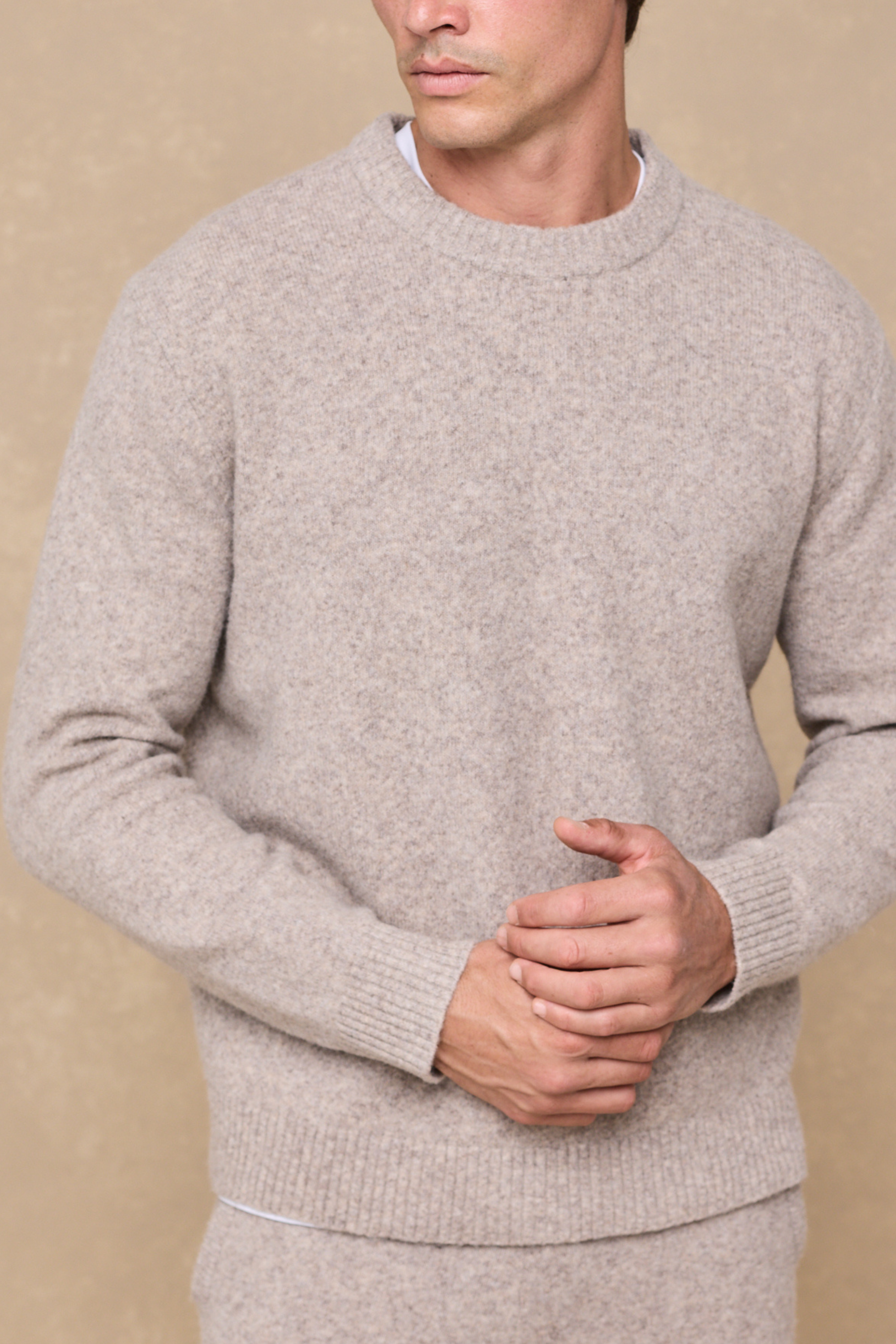 Hayes Crew Neck Jumper - Oatmeal