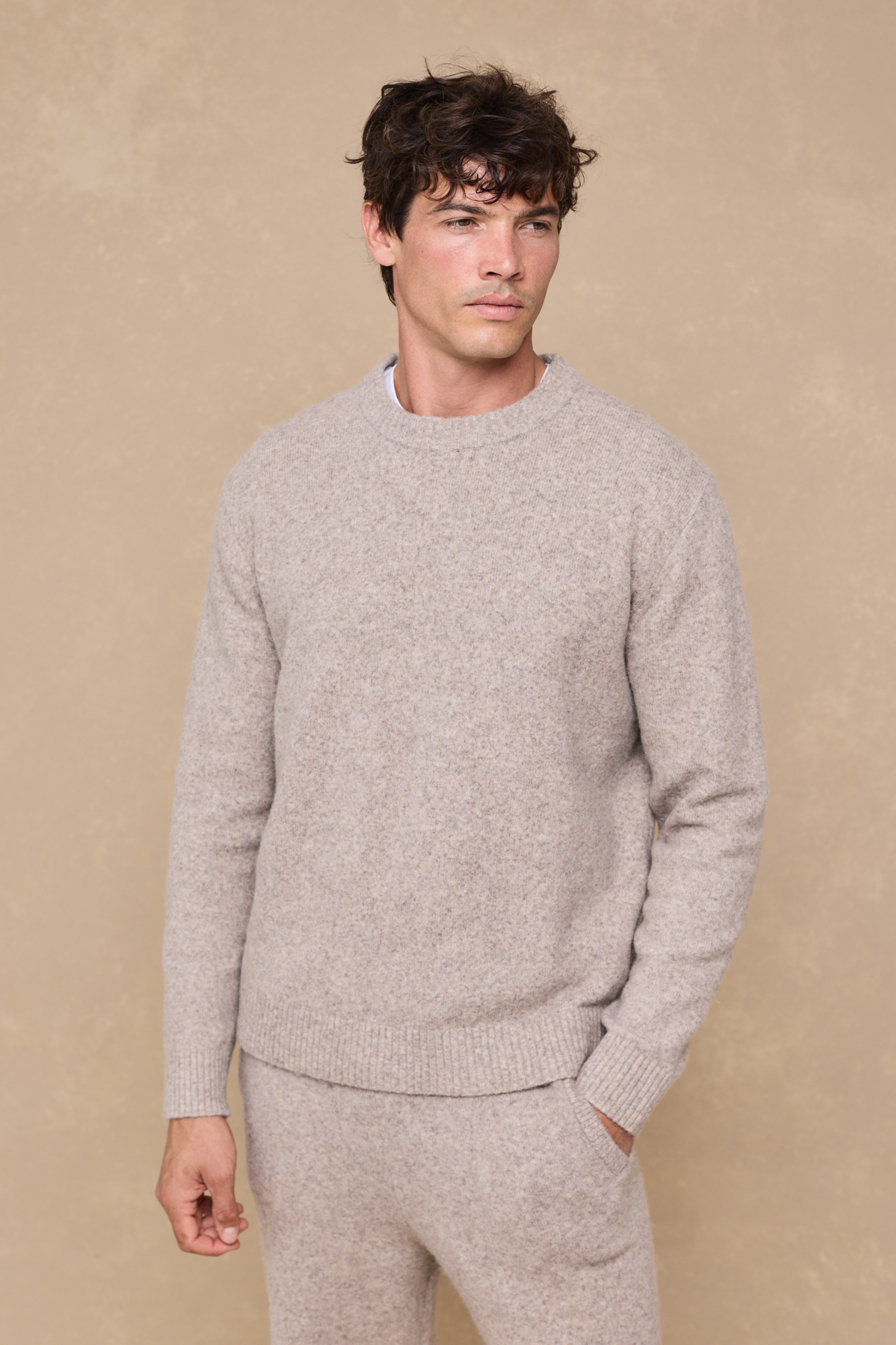 Hayes Crew Neck Jumper - Oatmeal