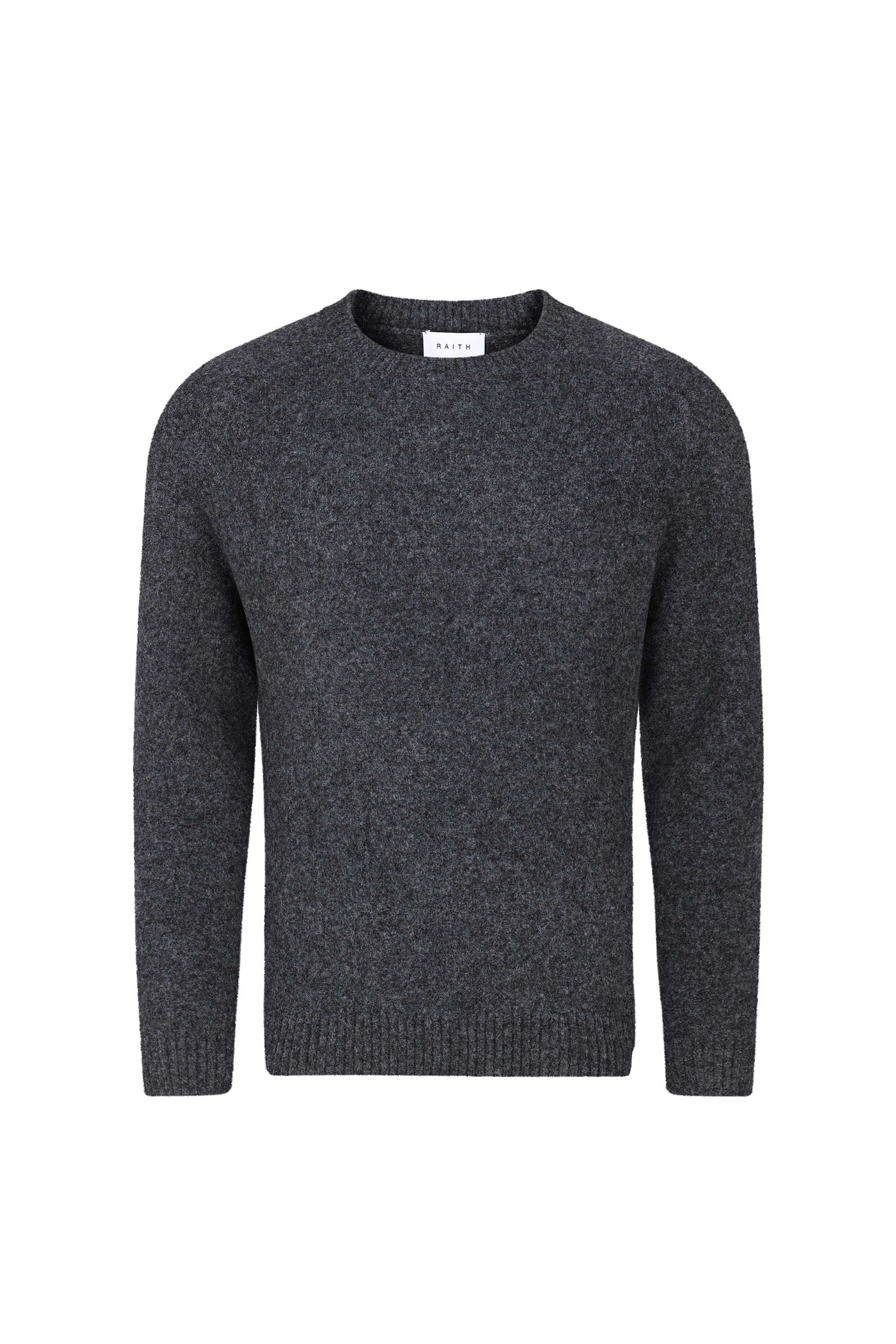 Mikkel Speckled Crew Neck Jumper - Charcoal Marl