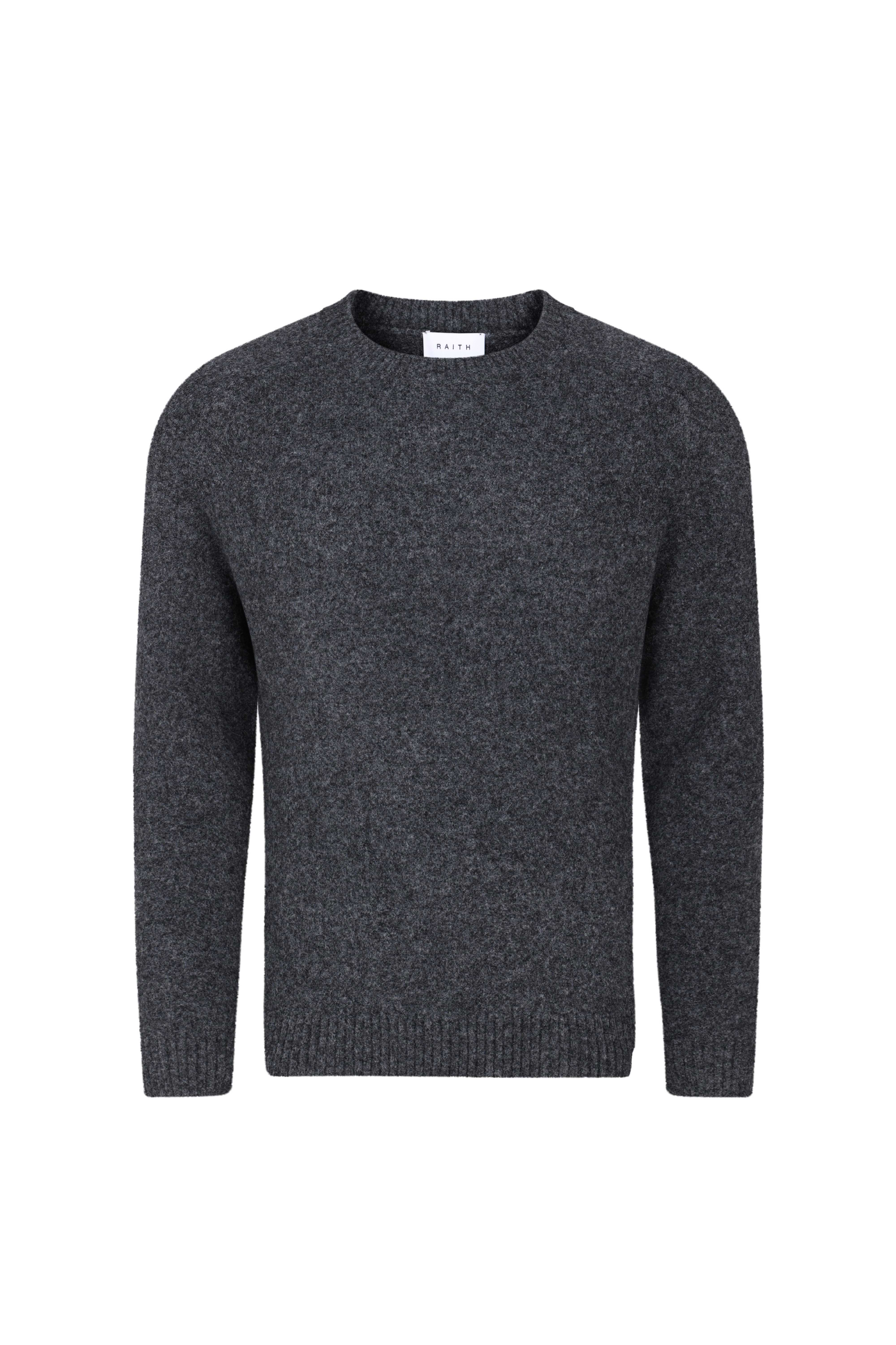 Mikkel Speckled Crew Neck Jumper - Charcoal Marl