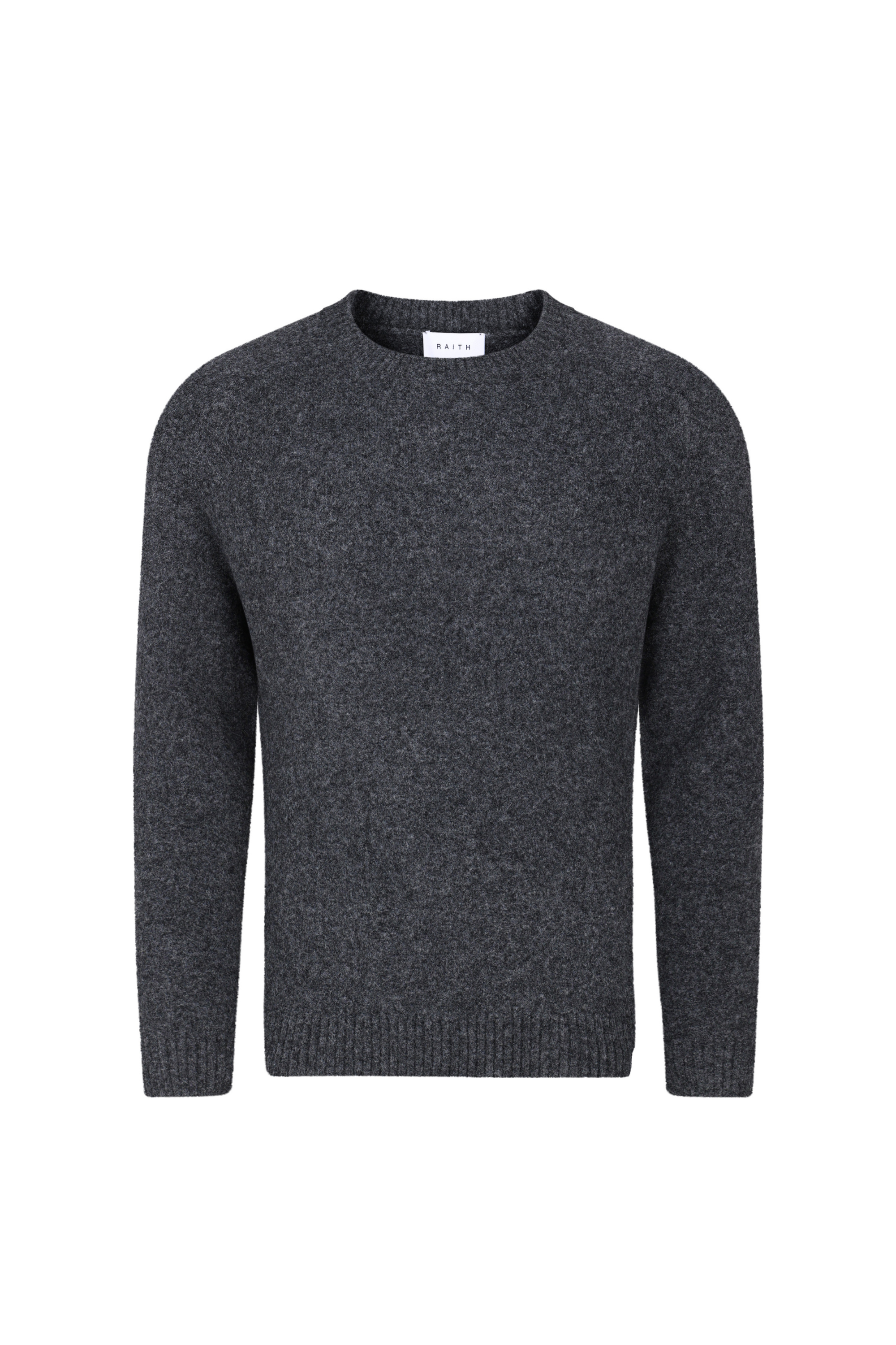 Mikkel Speckled Crew Neck Jumper - Charcoal Marl