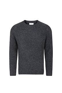 Mikkel Speckled Crew Neck Jumper - Charcoal Marl