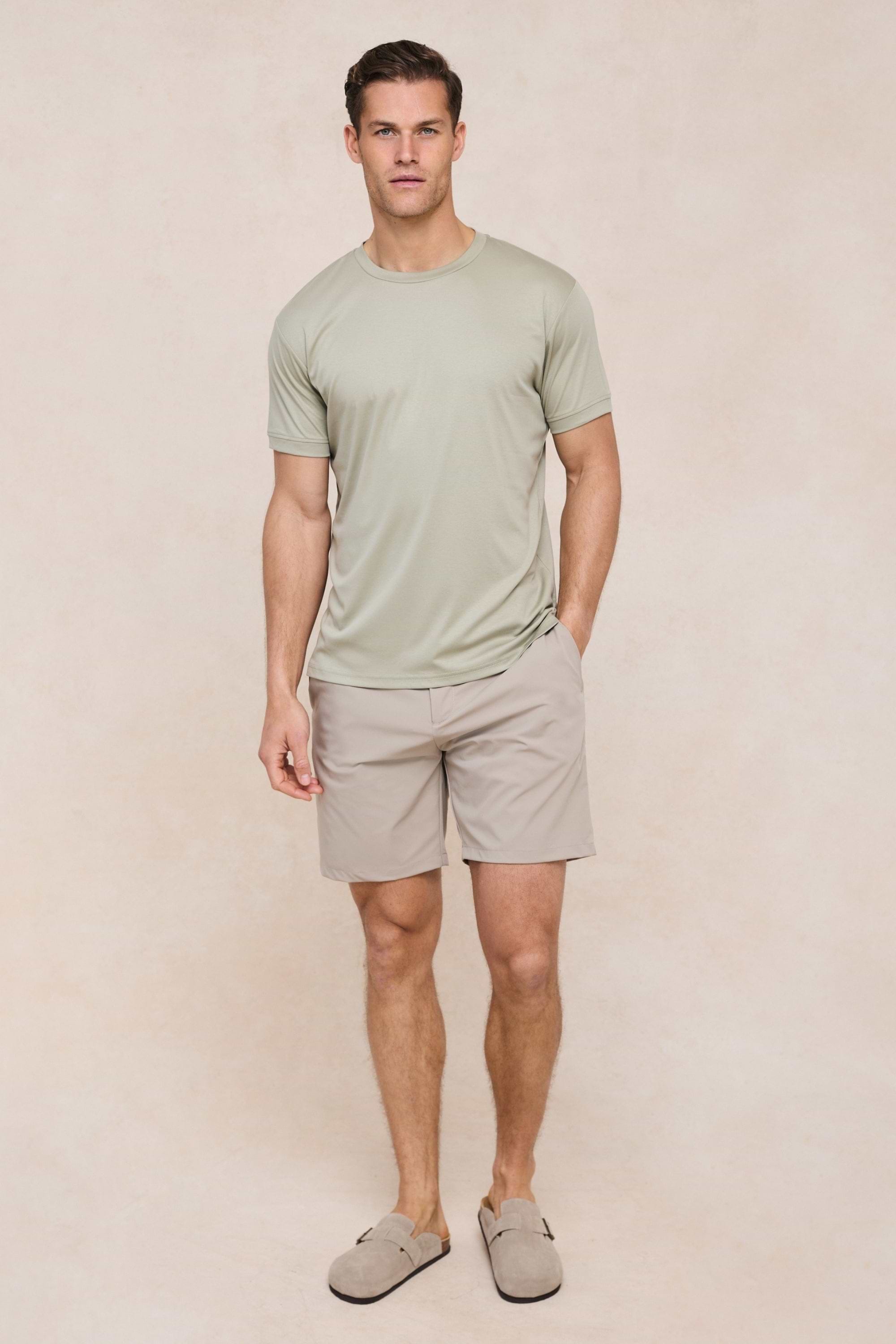 Luxe Mercerised T-Shirt - Light Sage