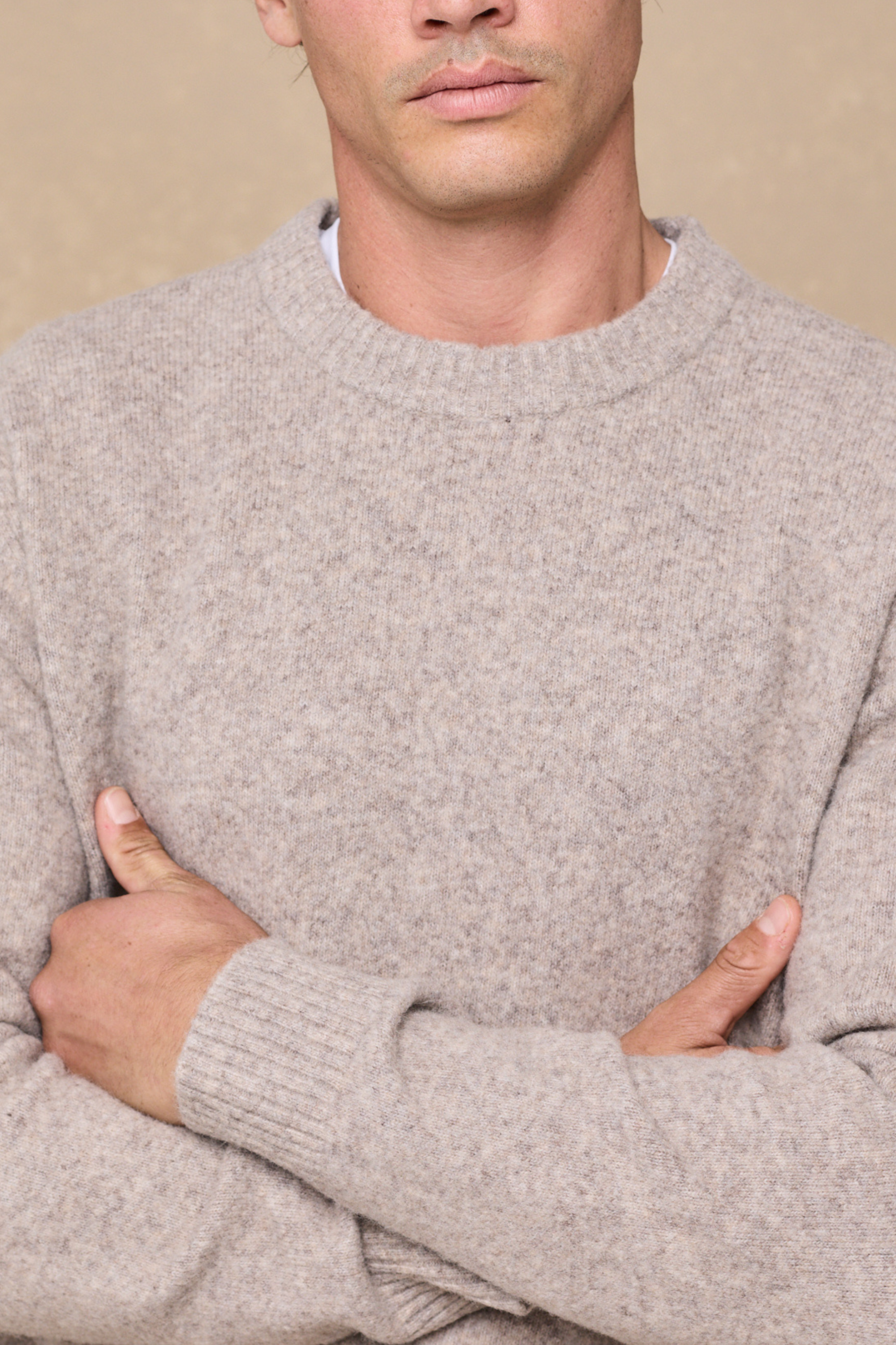 Hayes Crew Neck Jumper - Oatmeal