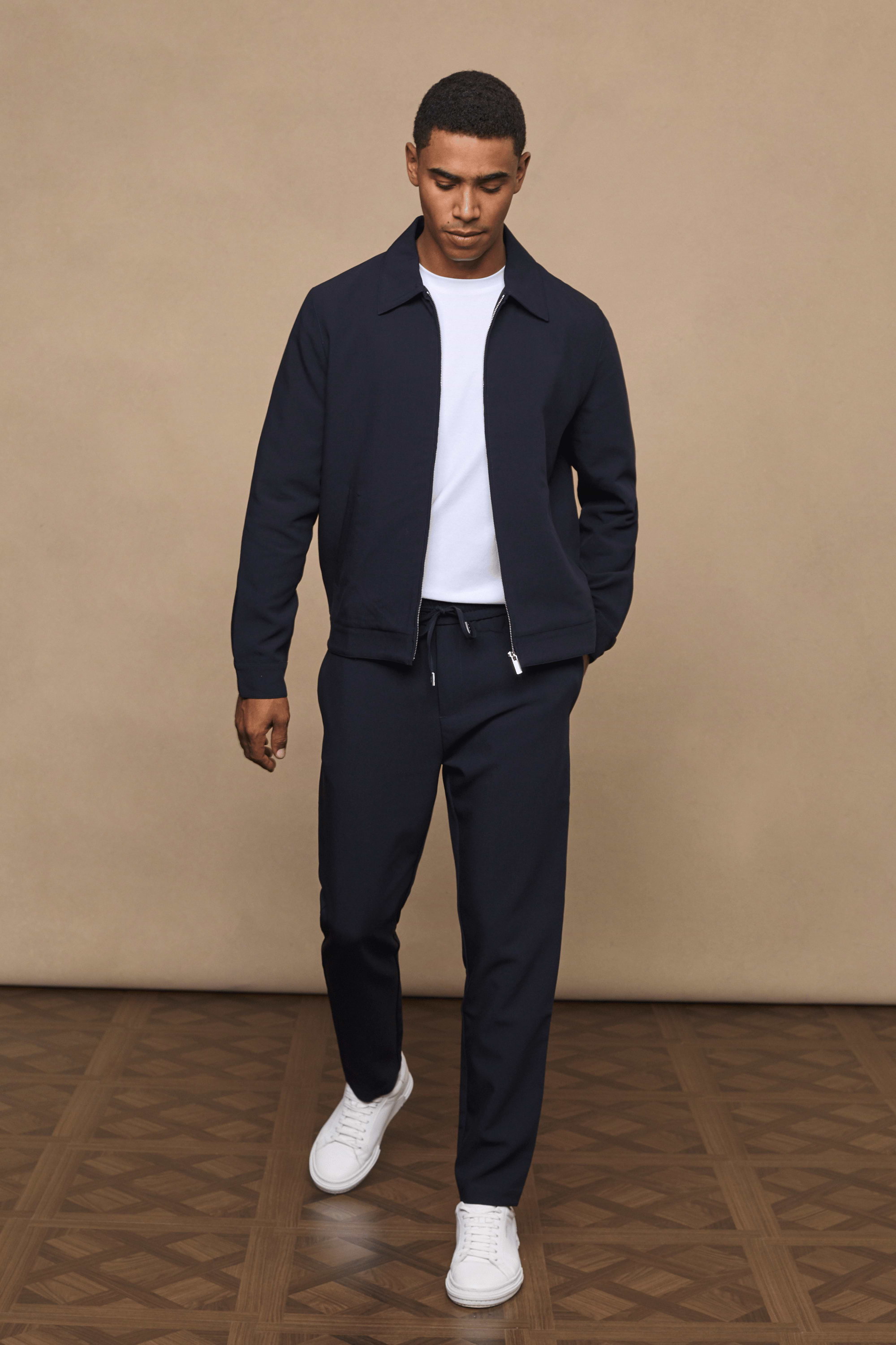 Emilio Zip Through Jacket - Dark Navy