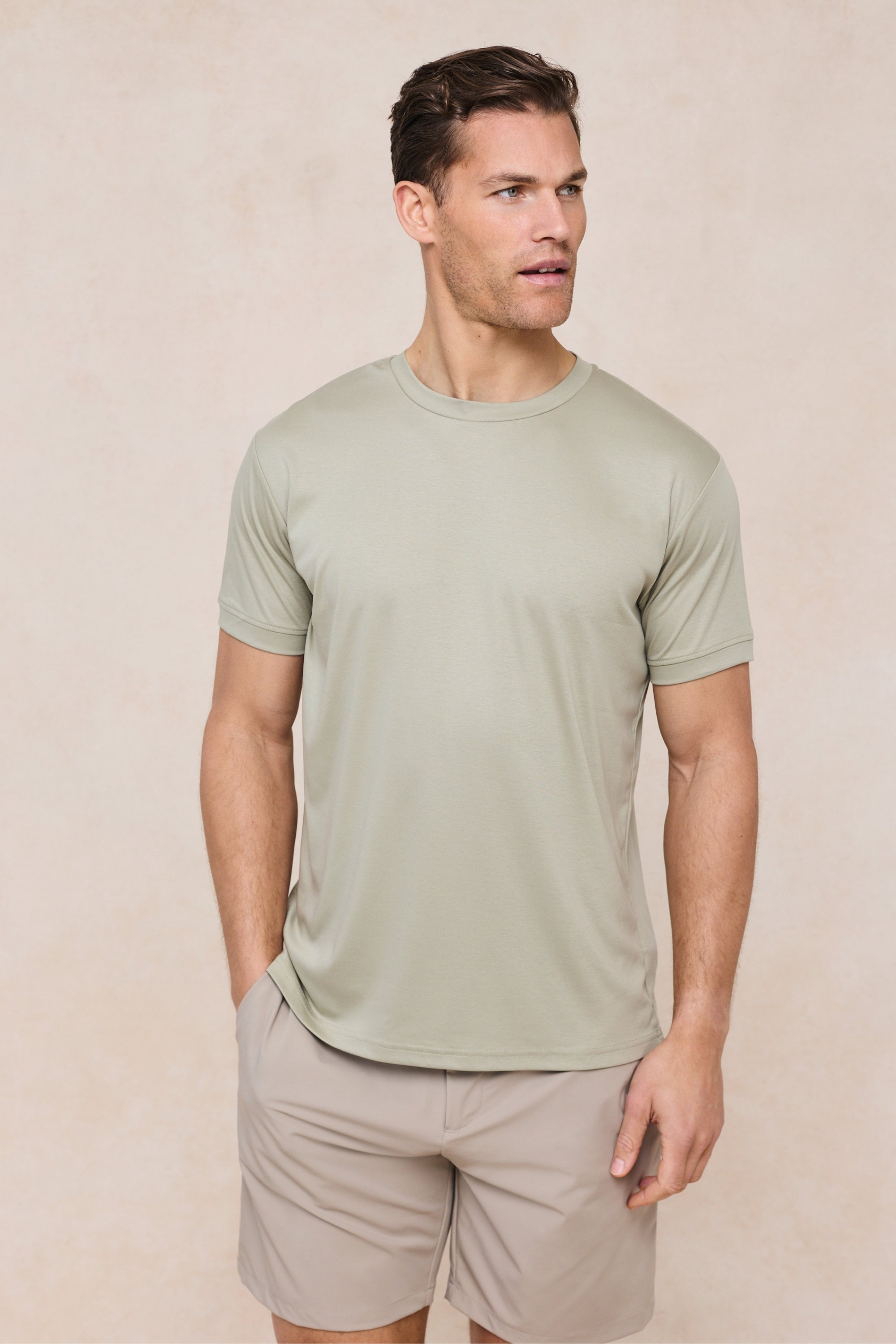 Luxe Mercerised T-Shirt - Light Sage