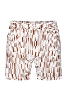 Chalco Elasticated Waist Swim Short - Ecru/Rust