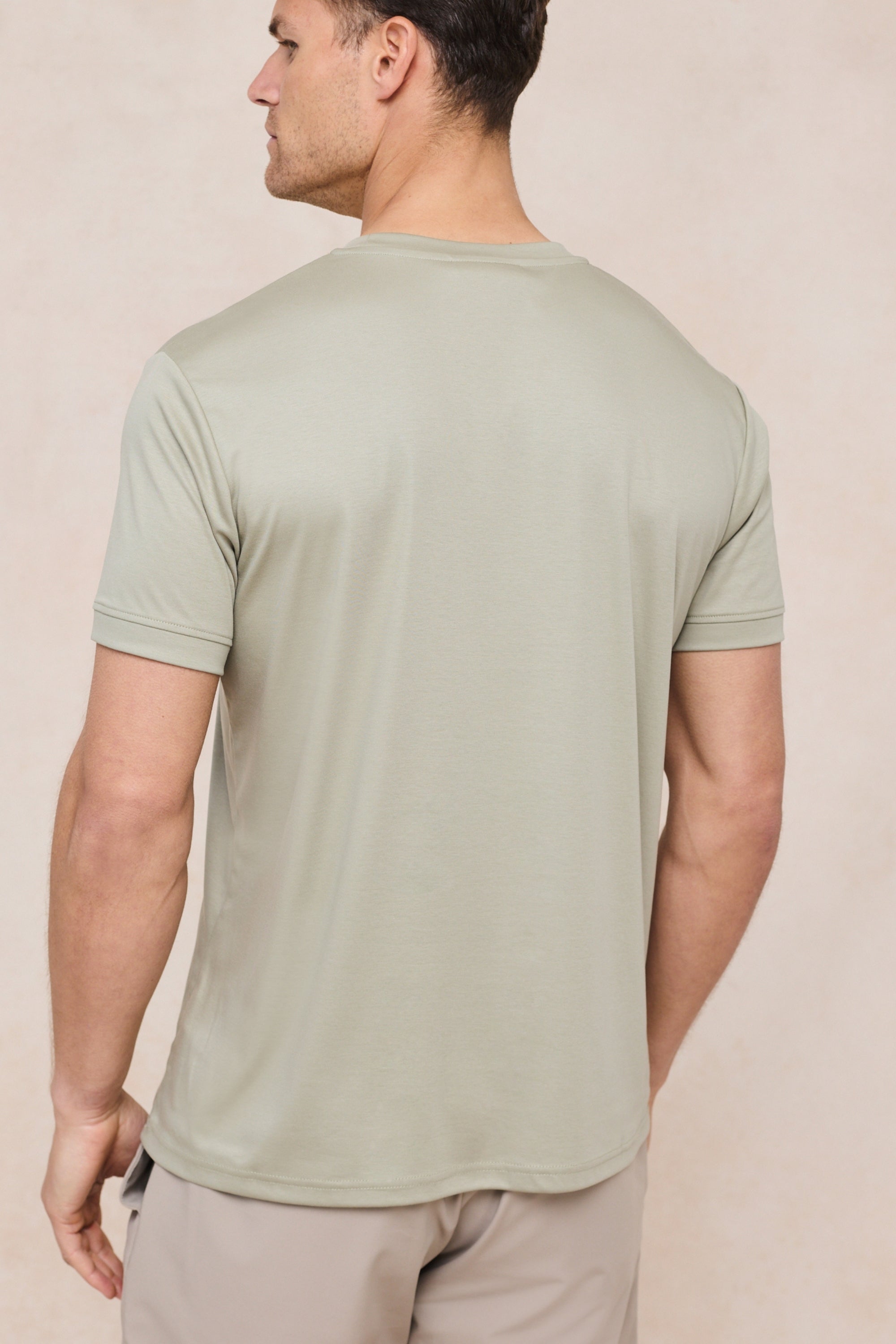 Luxe Mercerised T-Shirt - Light Sage