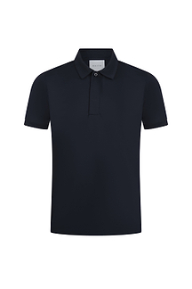 Santi Mercerisiertes Poloshirt – Marineblau