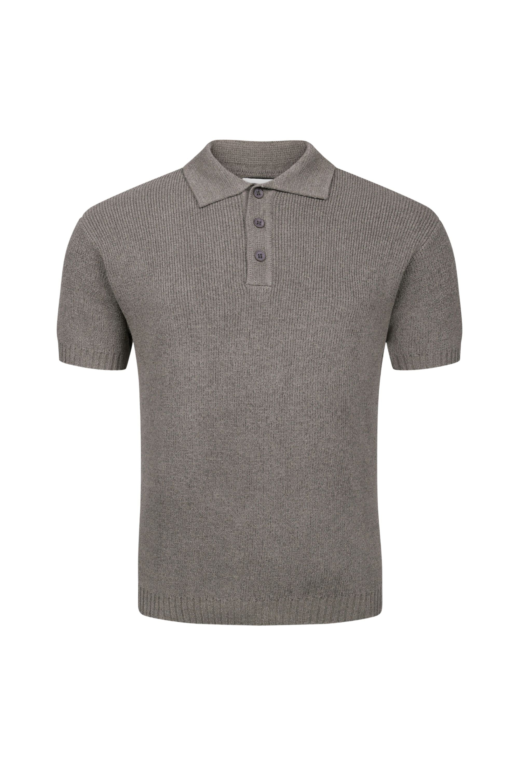 Sorelle Short Sleeve Rib Knit Polo - Dark Sage