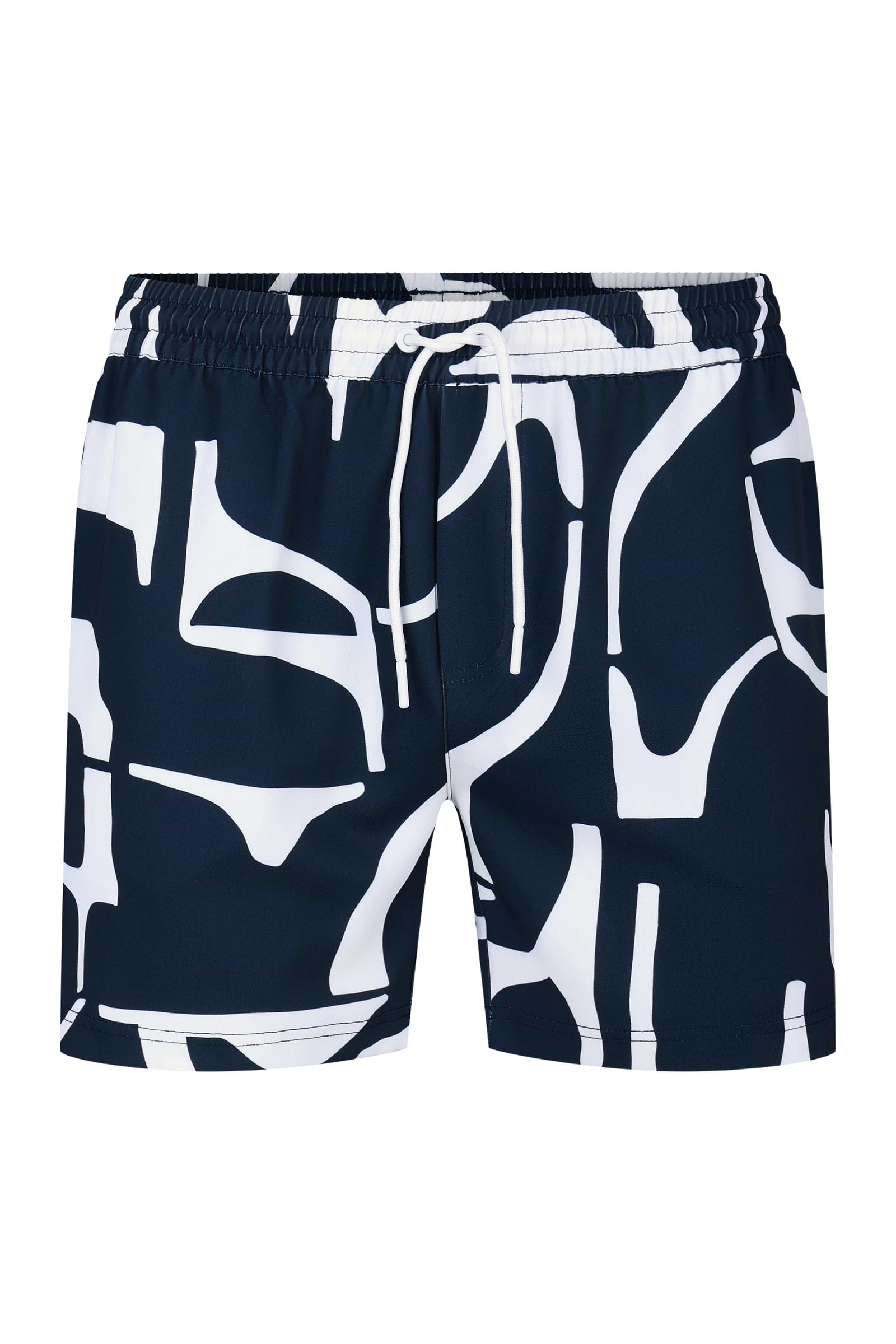 Massira Elasticated Waist Swim Short - Navy/Ecru