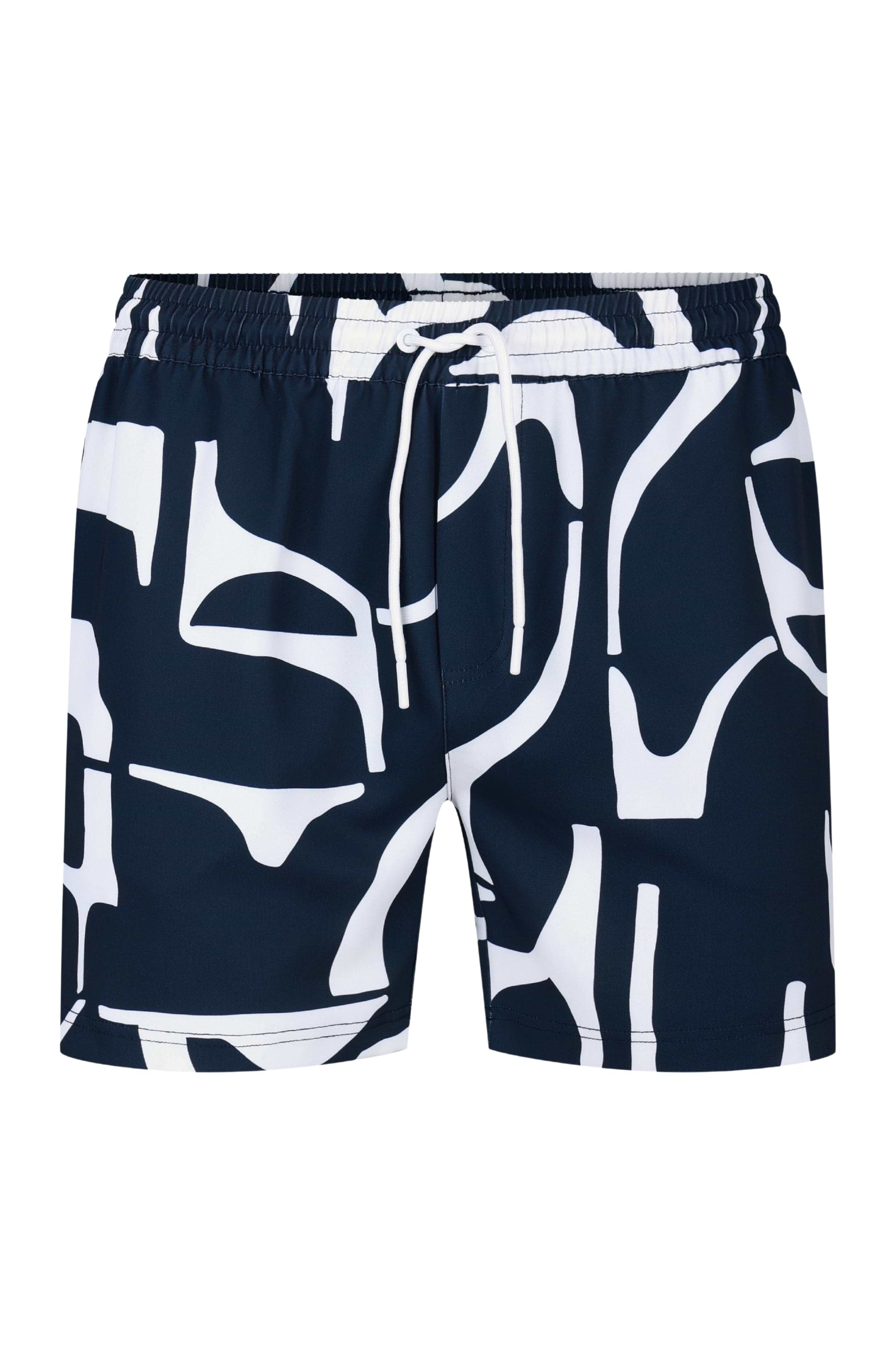 Massira Elasticated Waist Swim Short - Navy/Ecru