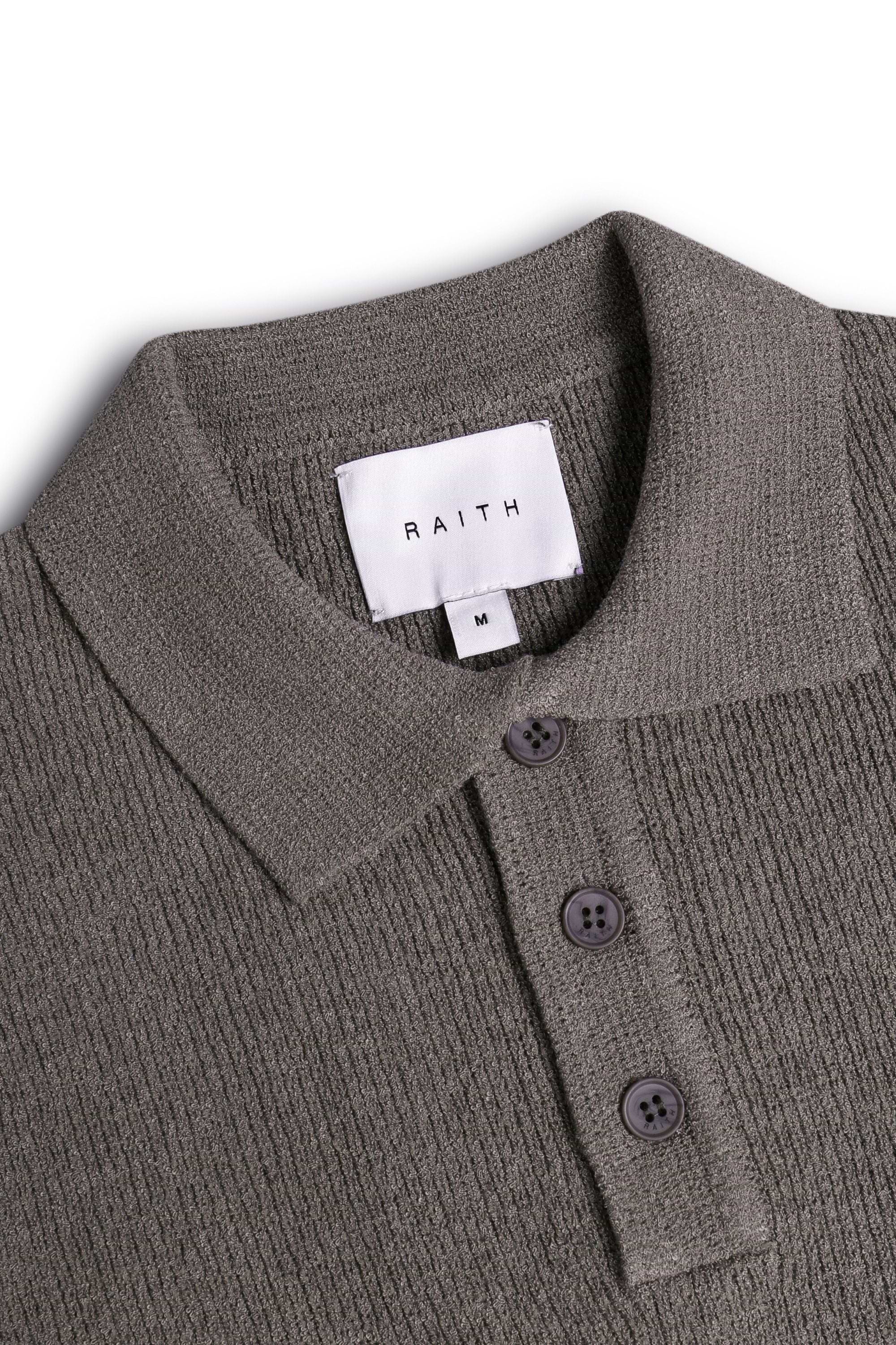Sorelle Short Sleeve Rib Knit Polo - Dark Sage