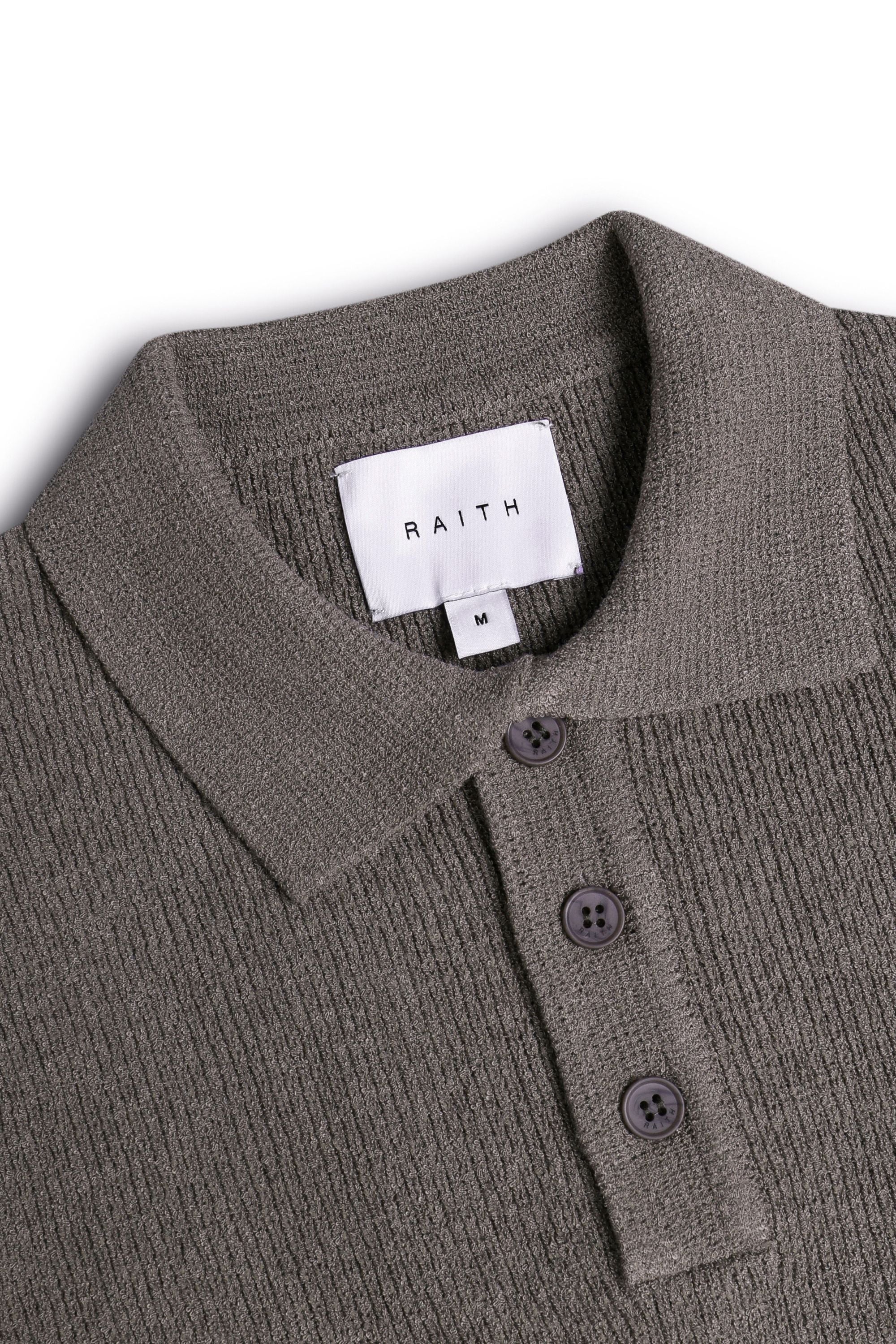 Sorelle Short Sleeve Rib Knit Polo - Dark Sage