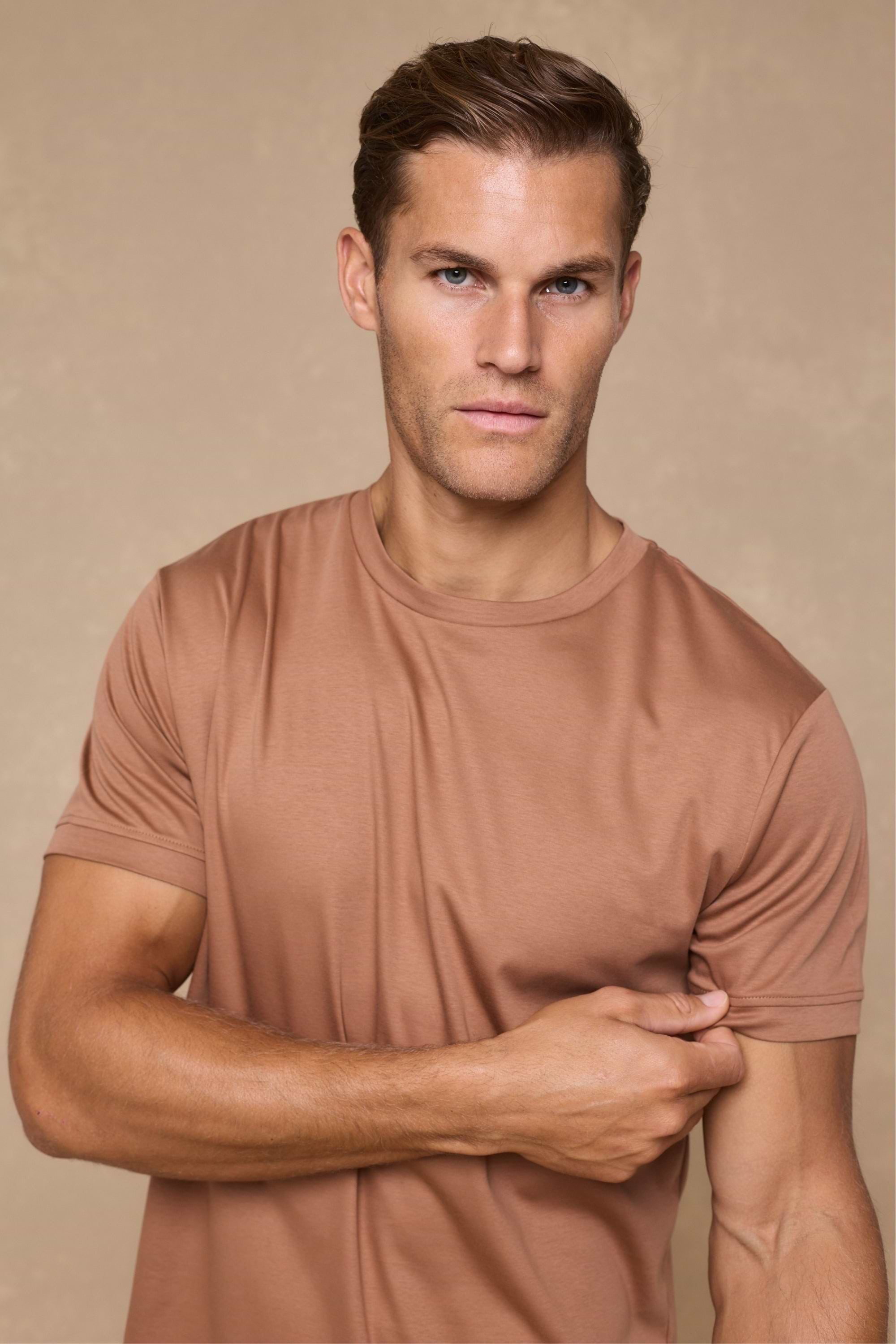 Luxe Mercerised T-Shirt - Rust Orange