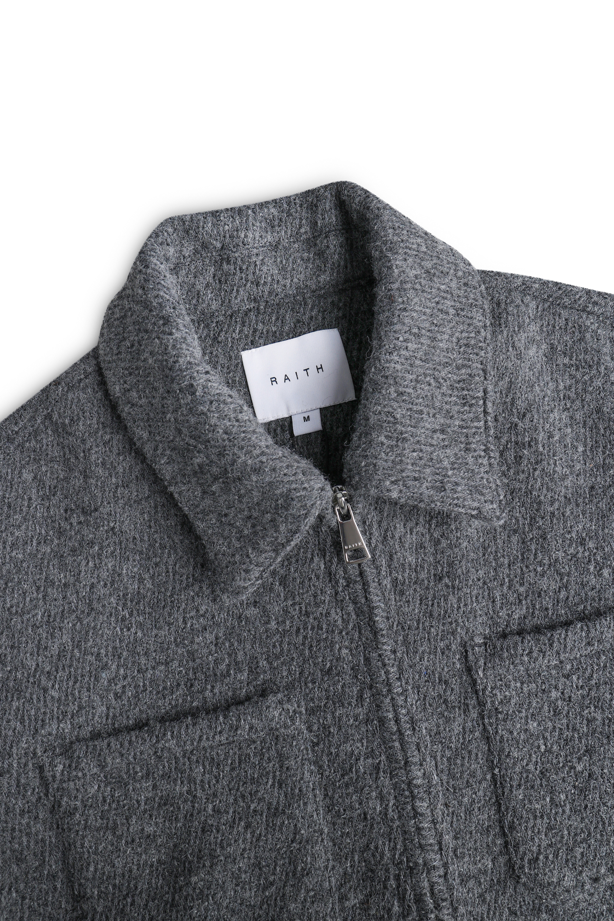 Reid Zip Thru Overshirt - Charcoal