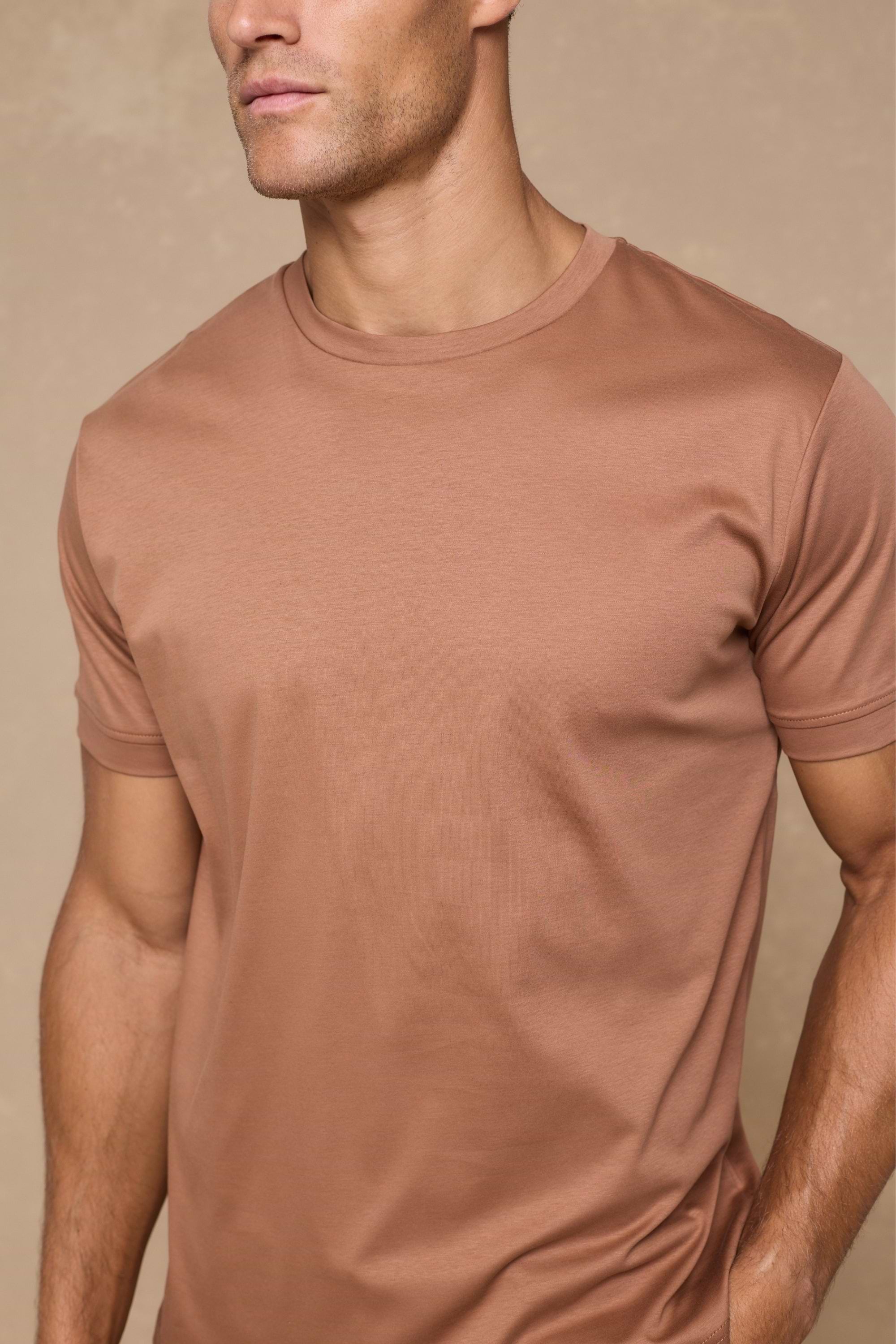 Luxe Mercerised T-Shirt - Rust Orange