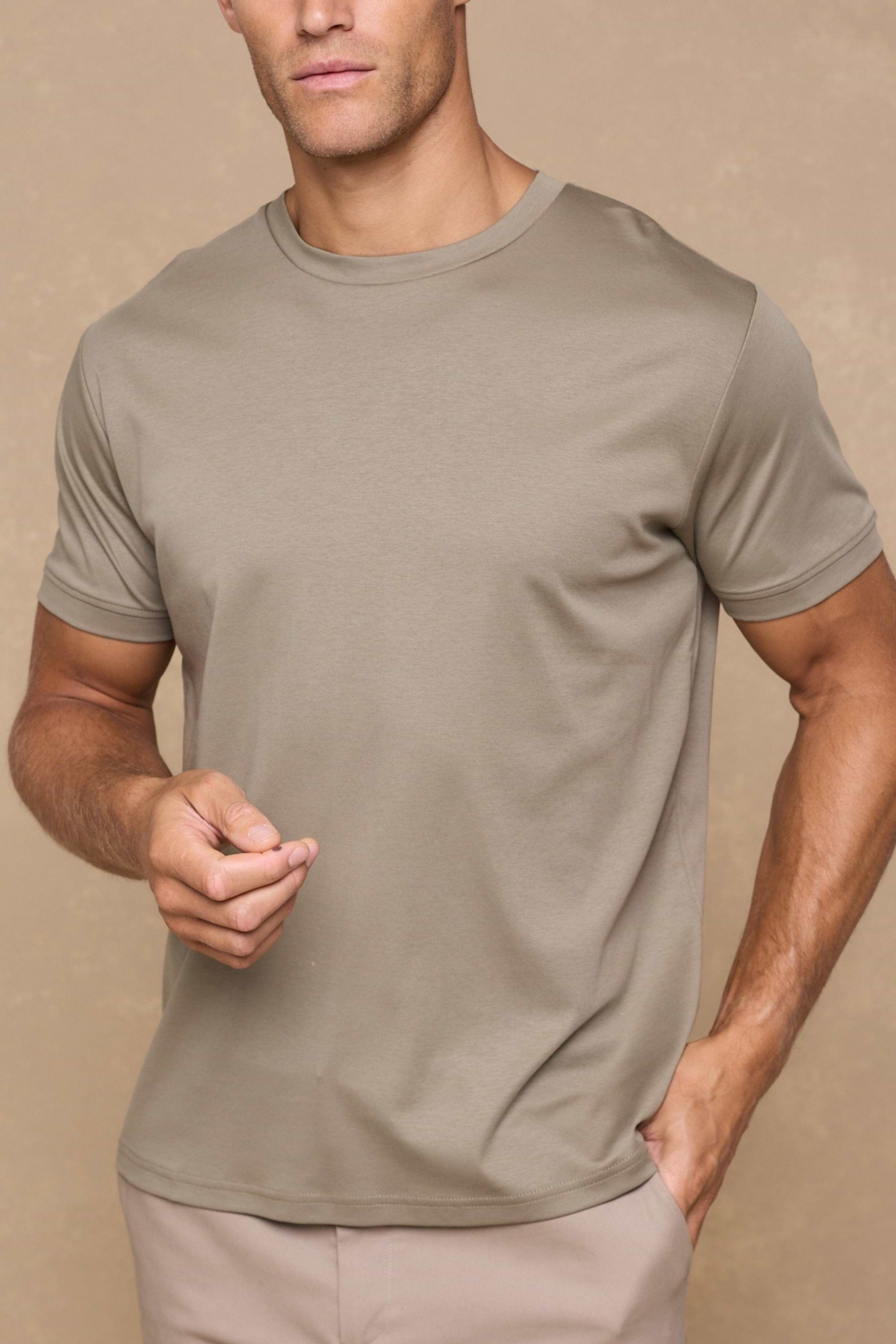 Luxe Mercerised T-Shirt - Dark Sage