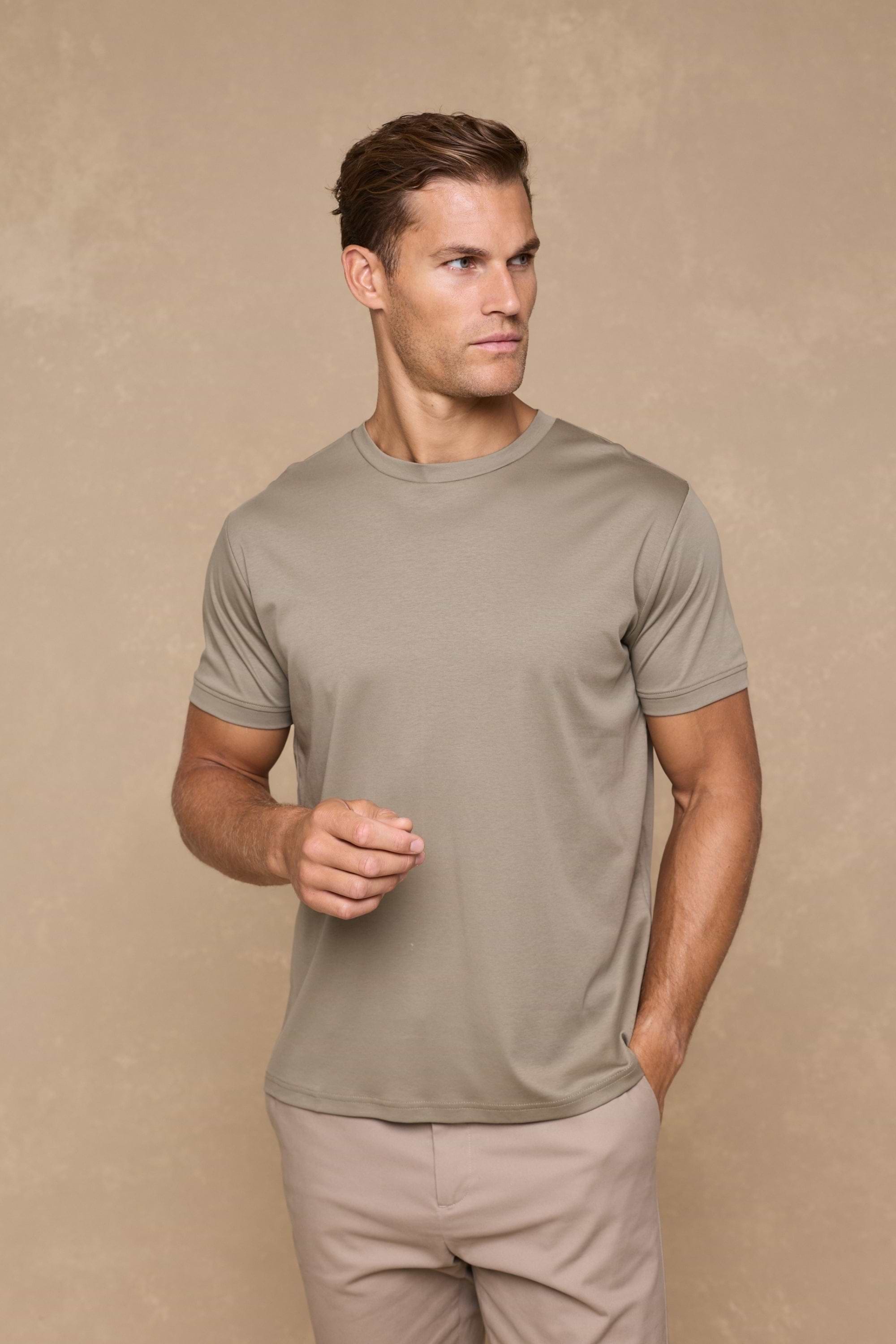 Luxe Mercerised T-Shirt - Dark Sage