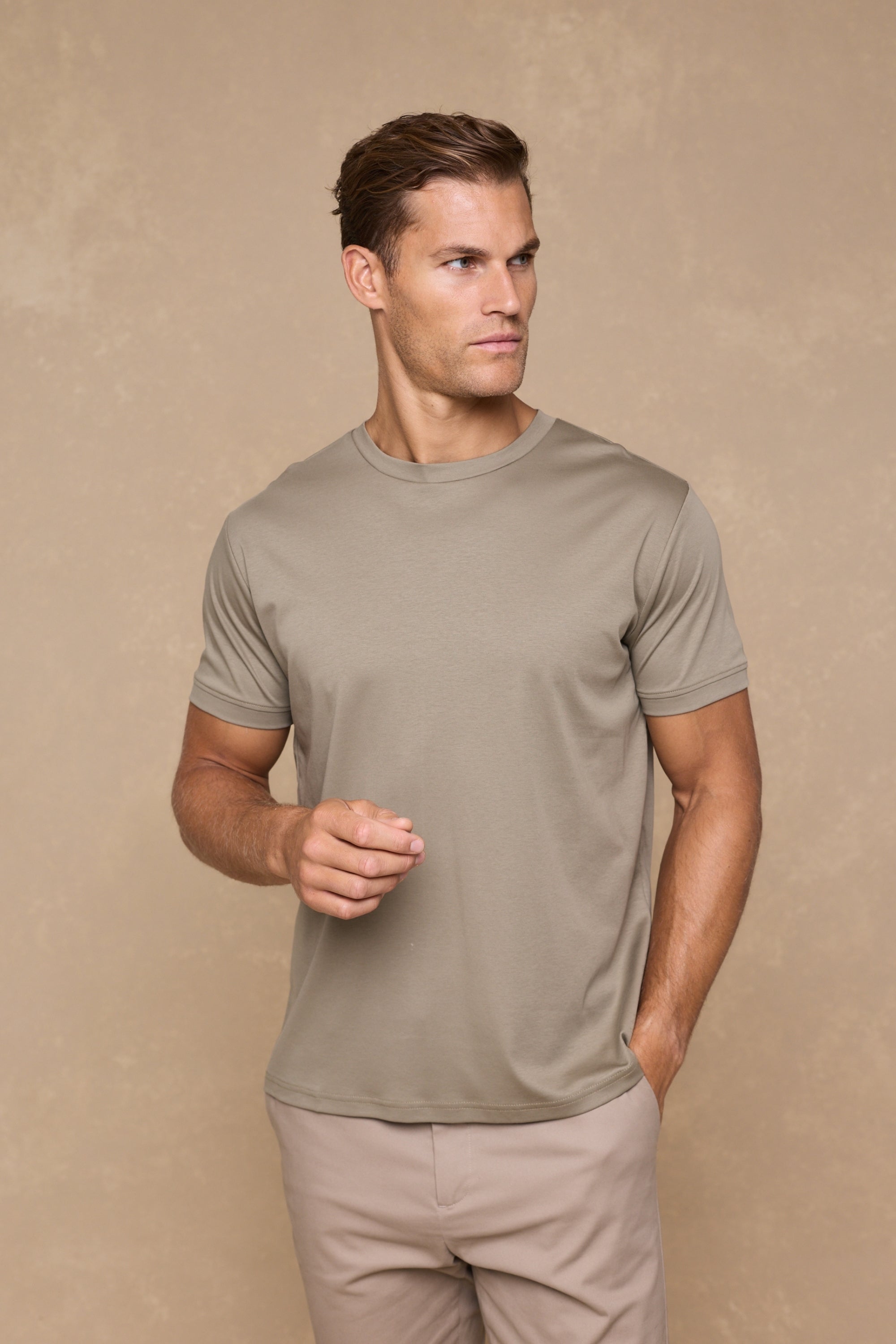 Luxe Mercerised T-Shirt - Dark Sage