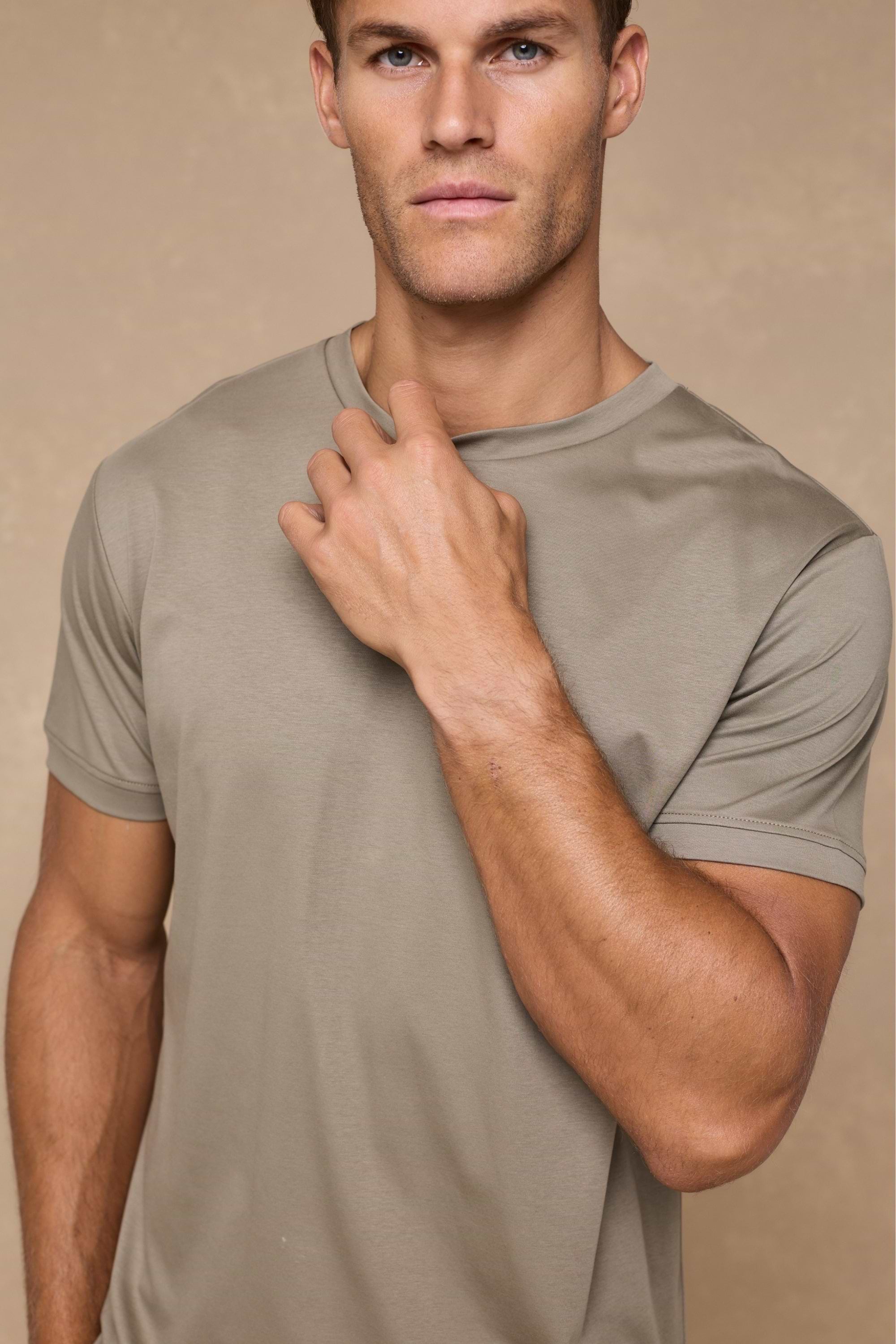 Luxe Mercerised T-Shirt - Dark Sage