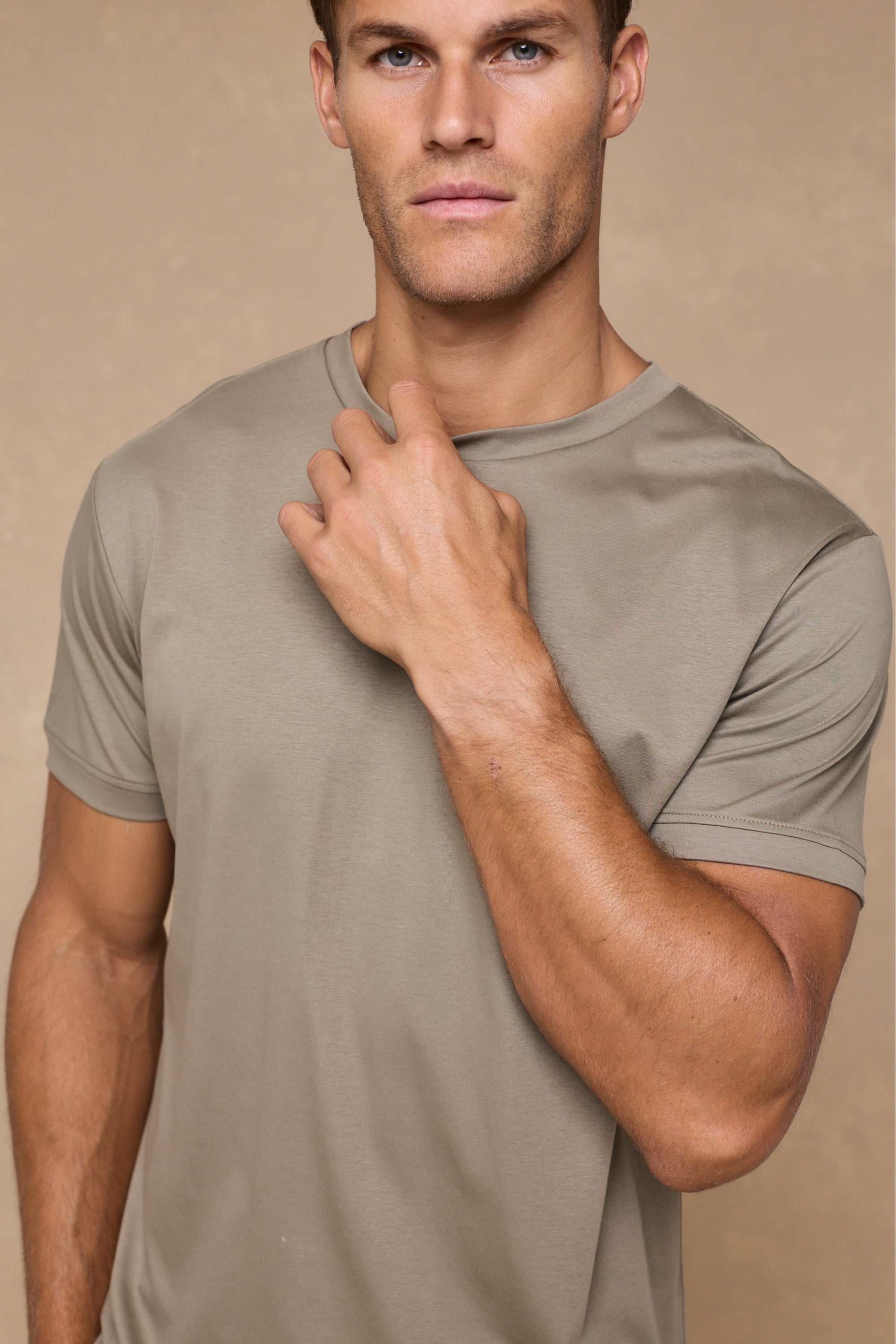 Luxe Mercerised T-Shirt - Dark Sage