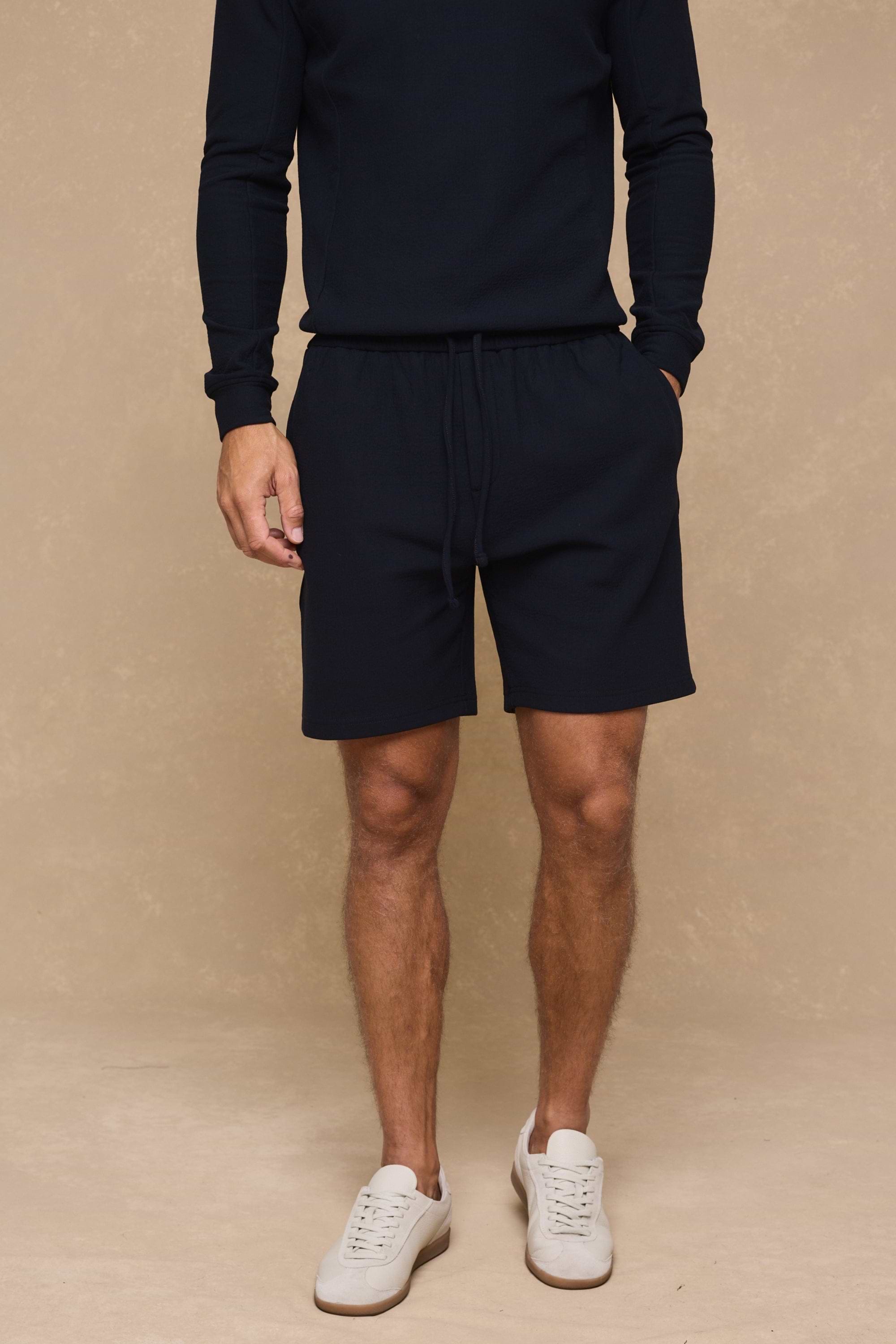 Zarco Crinkled Jersey Short - Navy