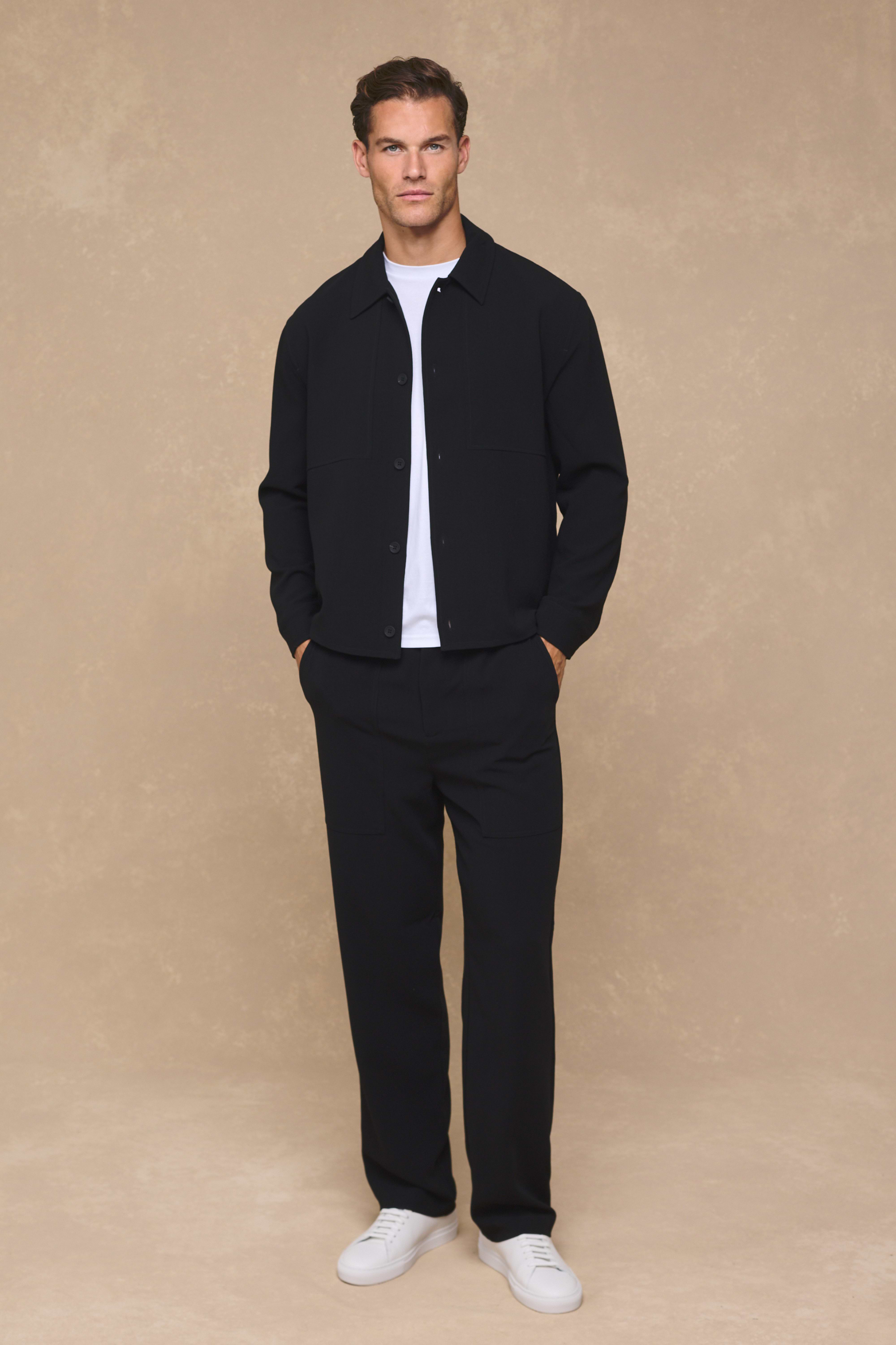 Julien Relaxed Panelled Trouser - Black