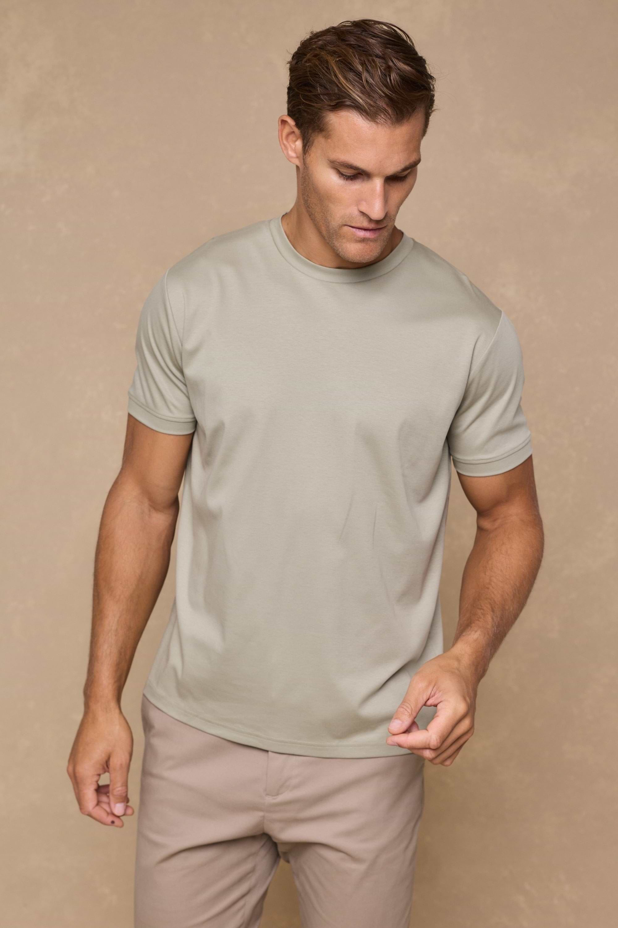 Luxe Mercerised T-Shirt - Light Sage