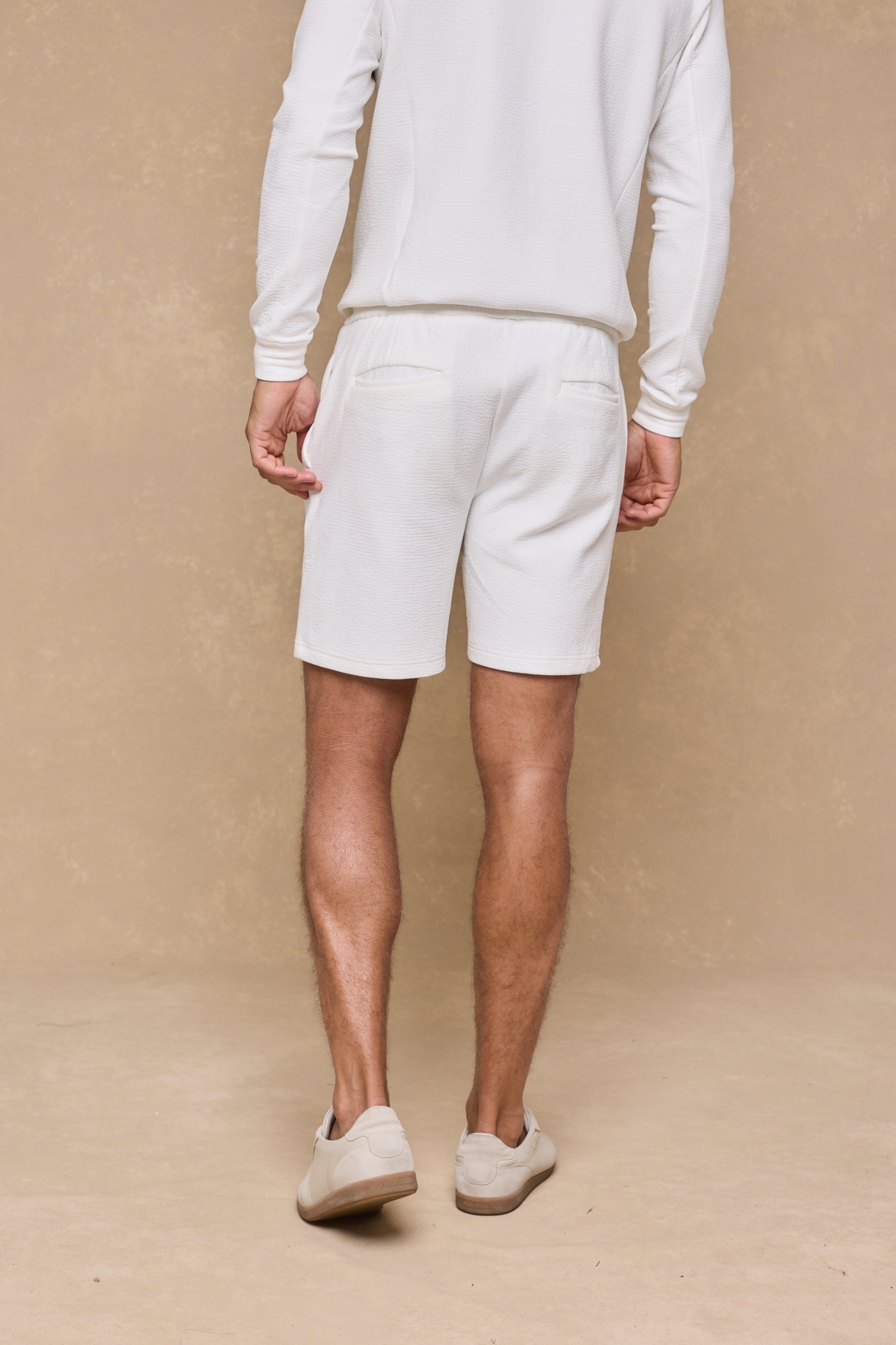 Zarco Crinkled Jersey Short - Ivory