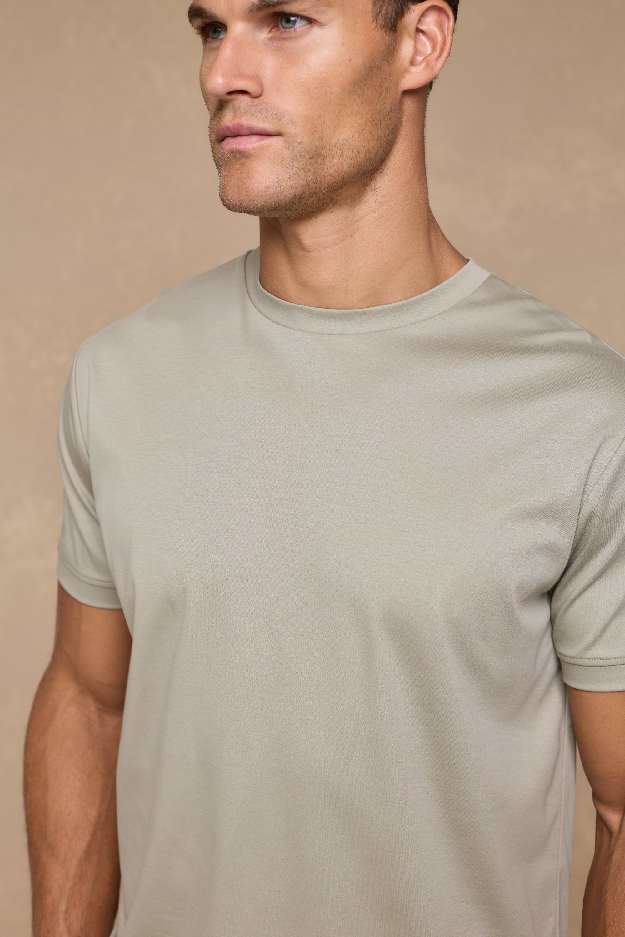 Luxe Mercerised T-Shirt - Light Sage