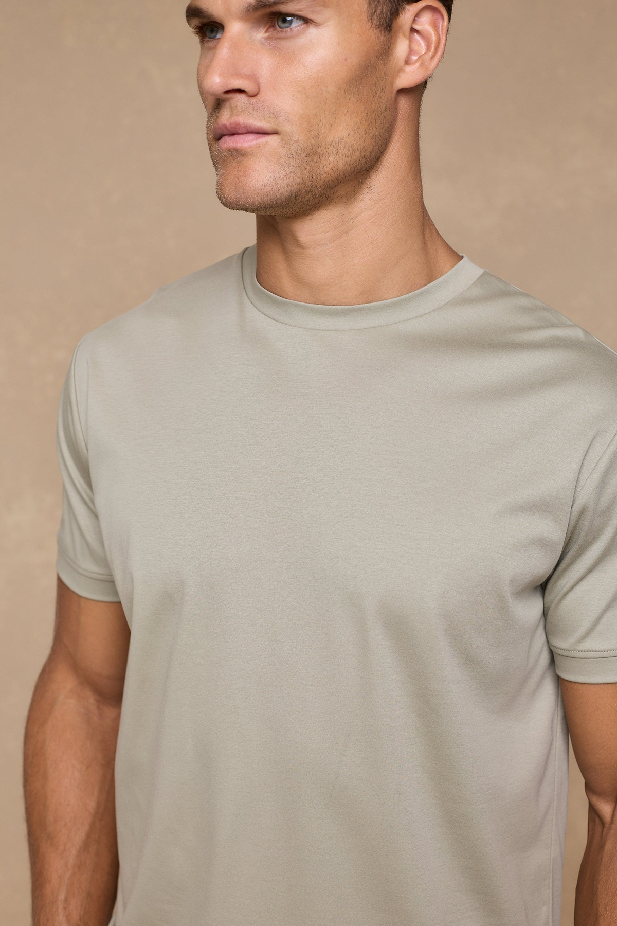 Luxe Mercerised T-Shirt - Light Sage