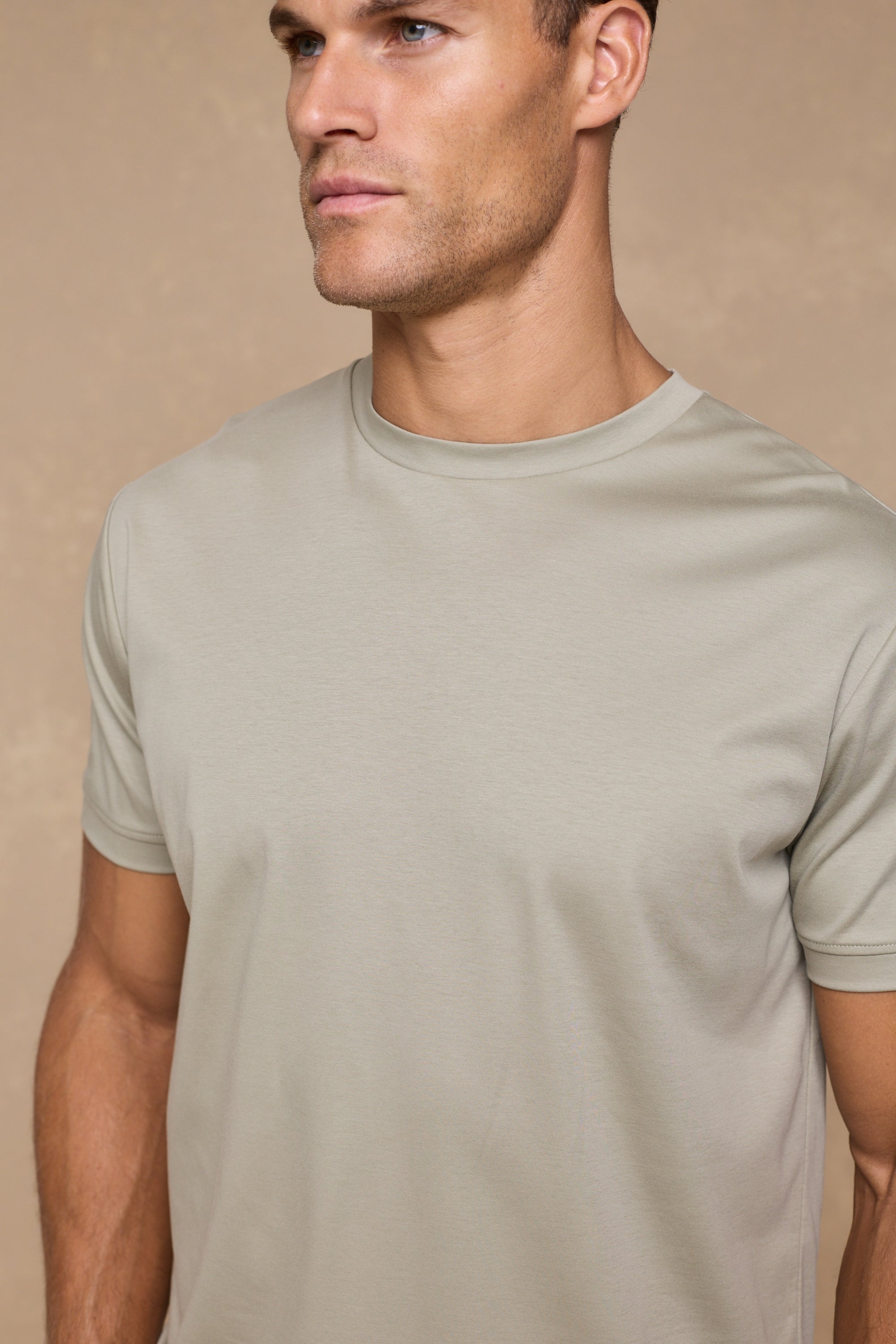 Luxe Mercerised T-Shirt - Light Sage