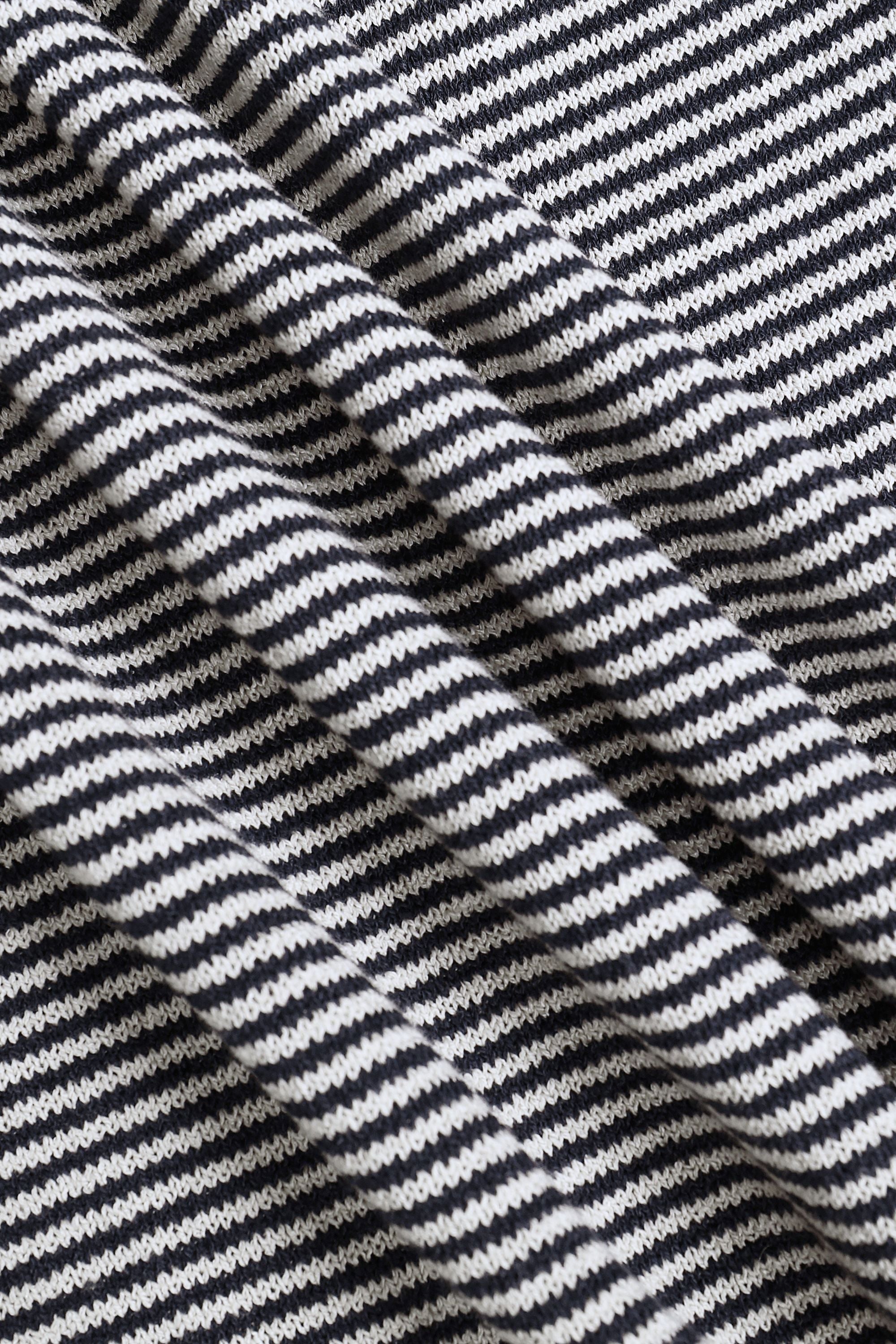 Rafael Linen Striped Crew Neck T-Shirt - Navy/Beige