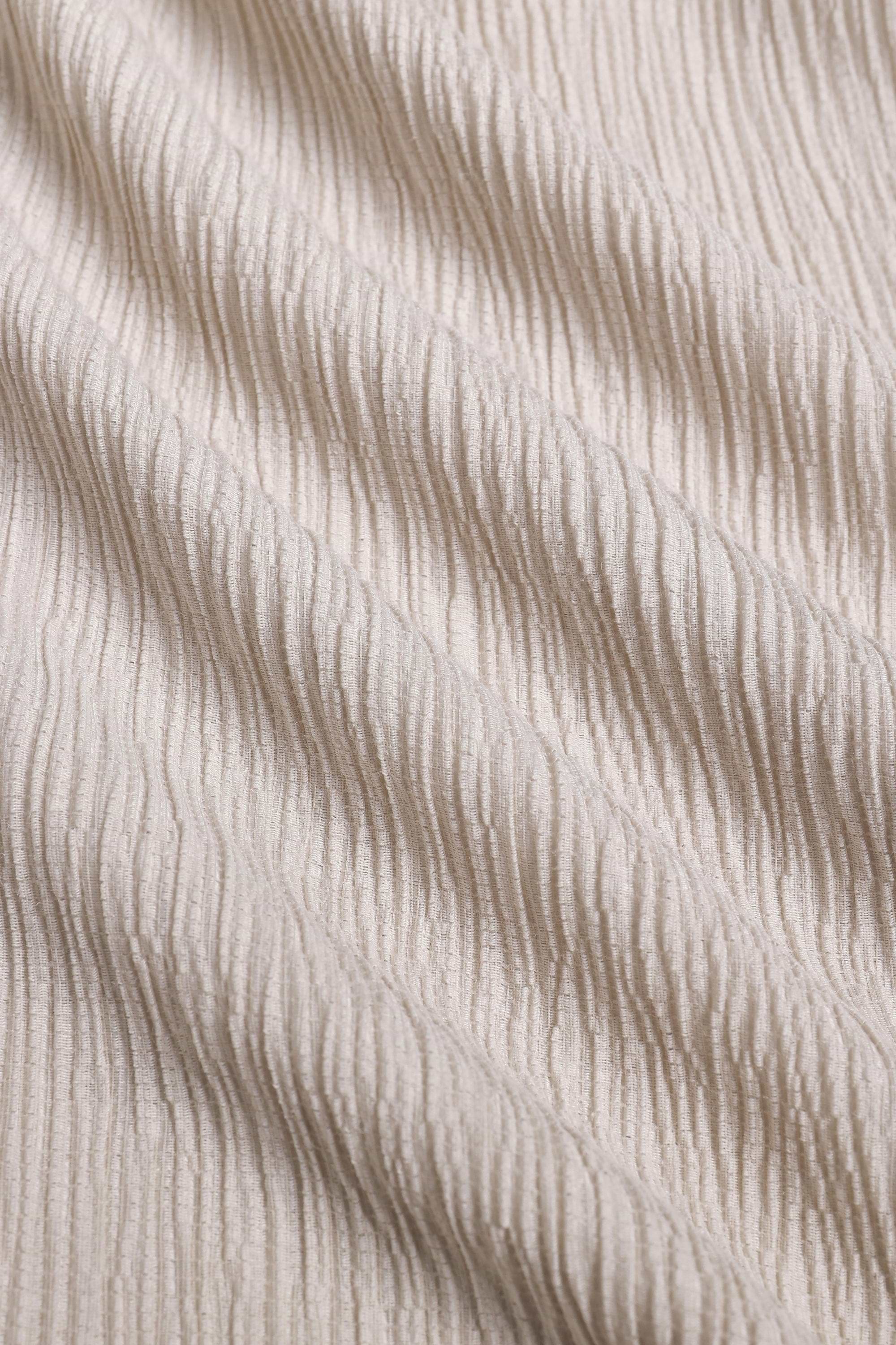Gabriel Crinkled Tencel Short Sleeve Shirt - Beige
