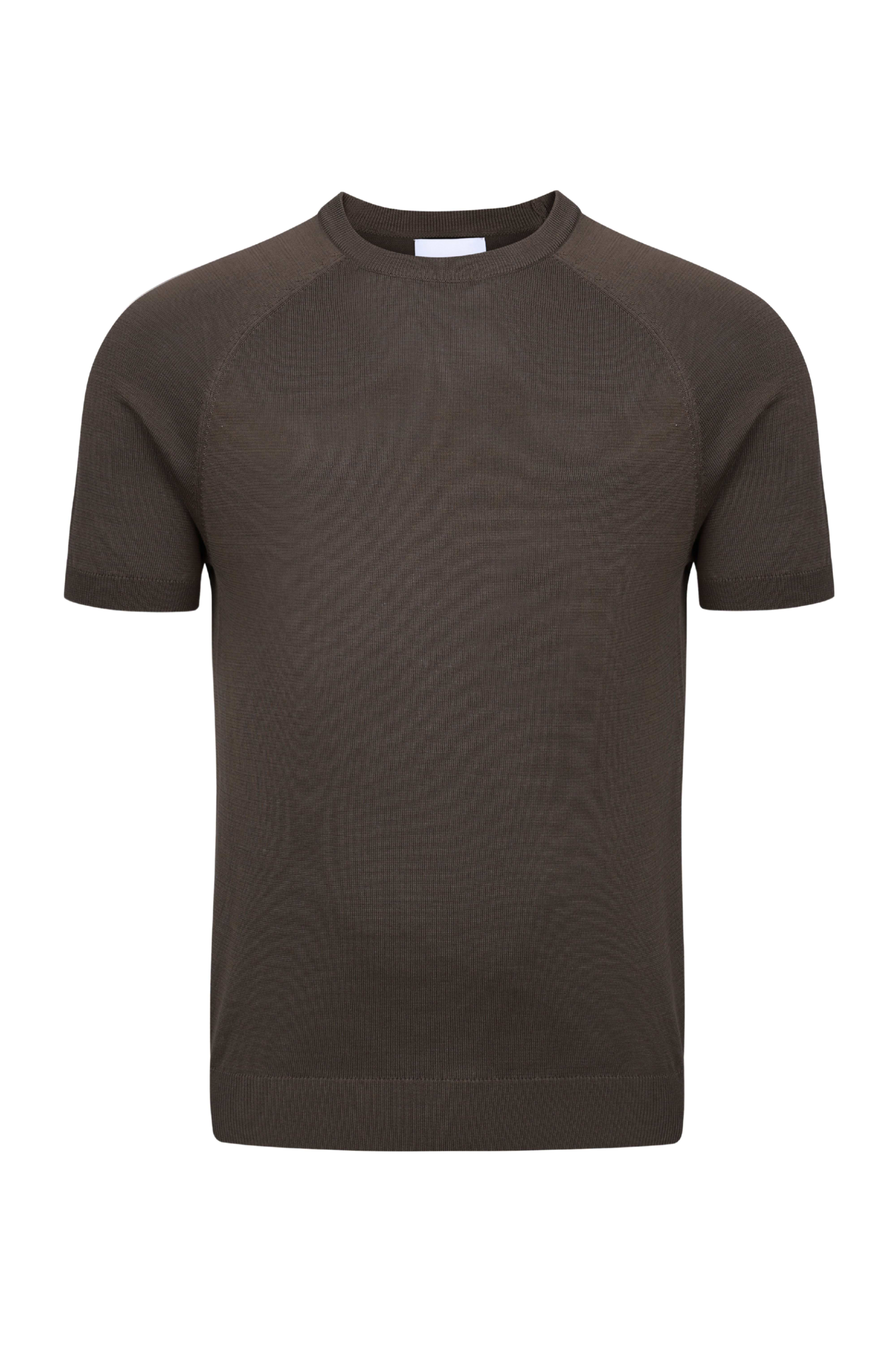 Riera Knit Crew Neck T-Shirt - Brown