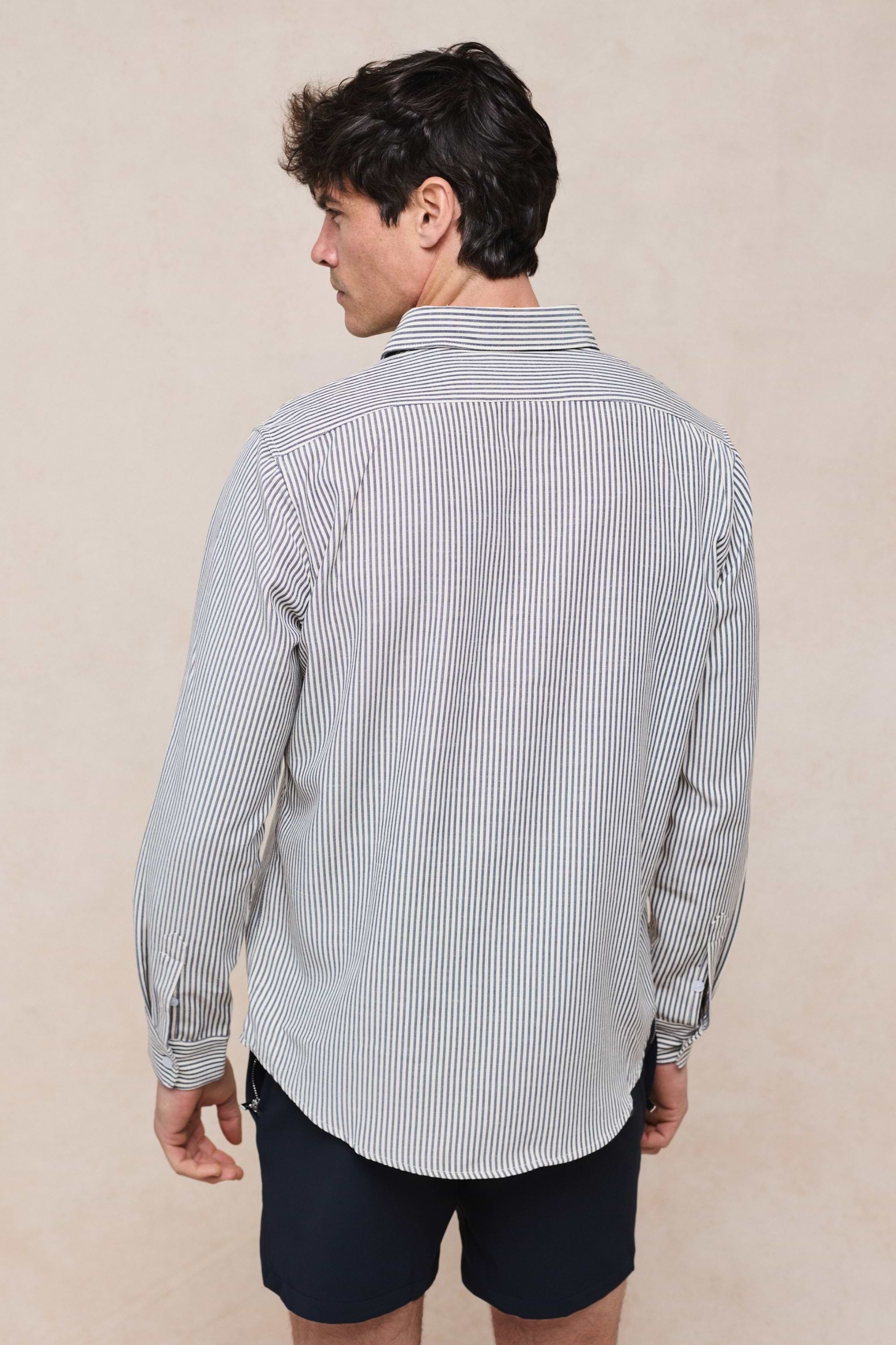 Abilo Striped Shirt - Ecru/Navy