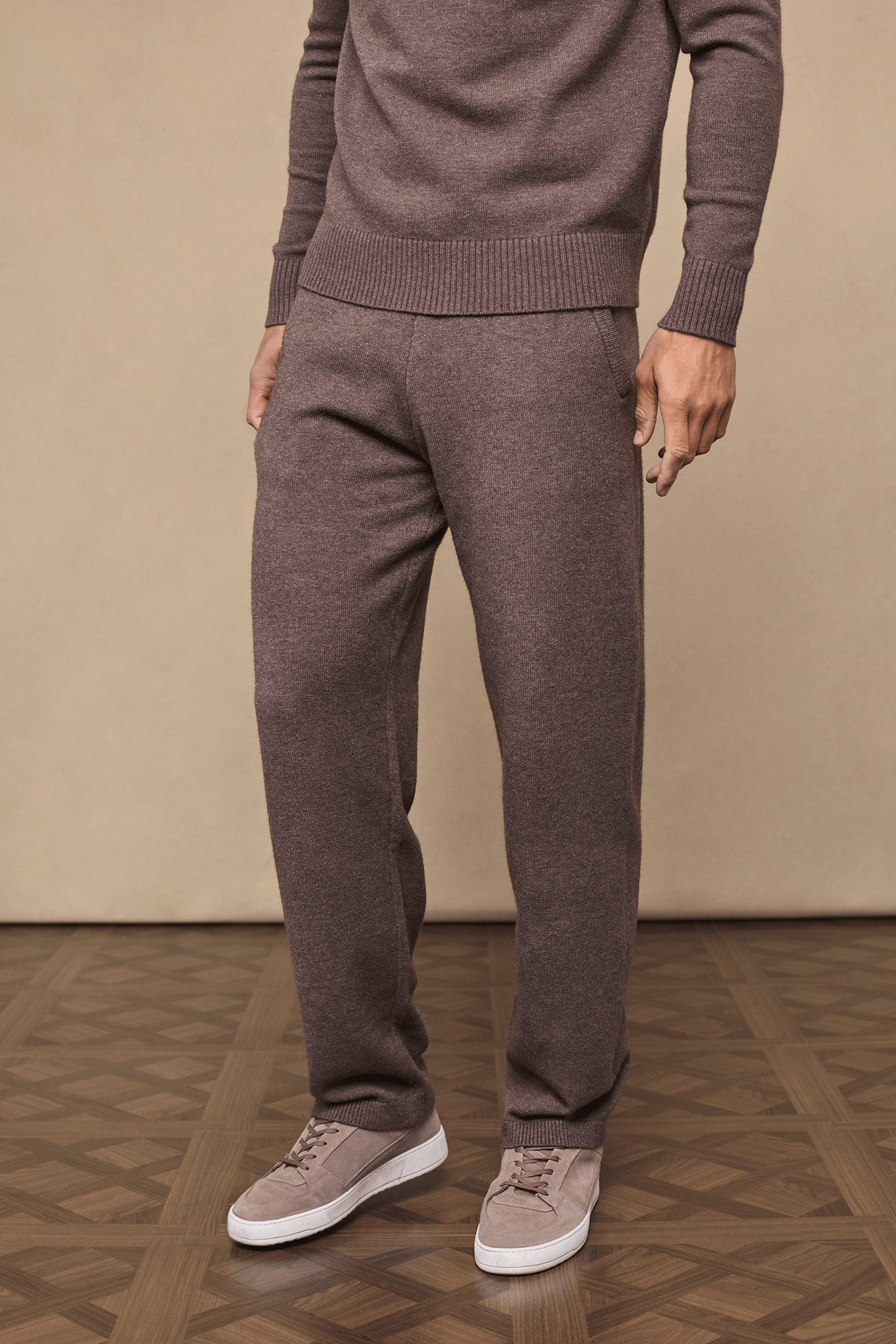 Rowan Knitted Trouser - Brown Marl