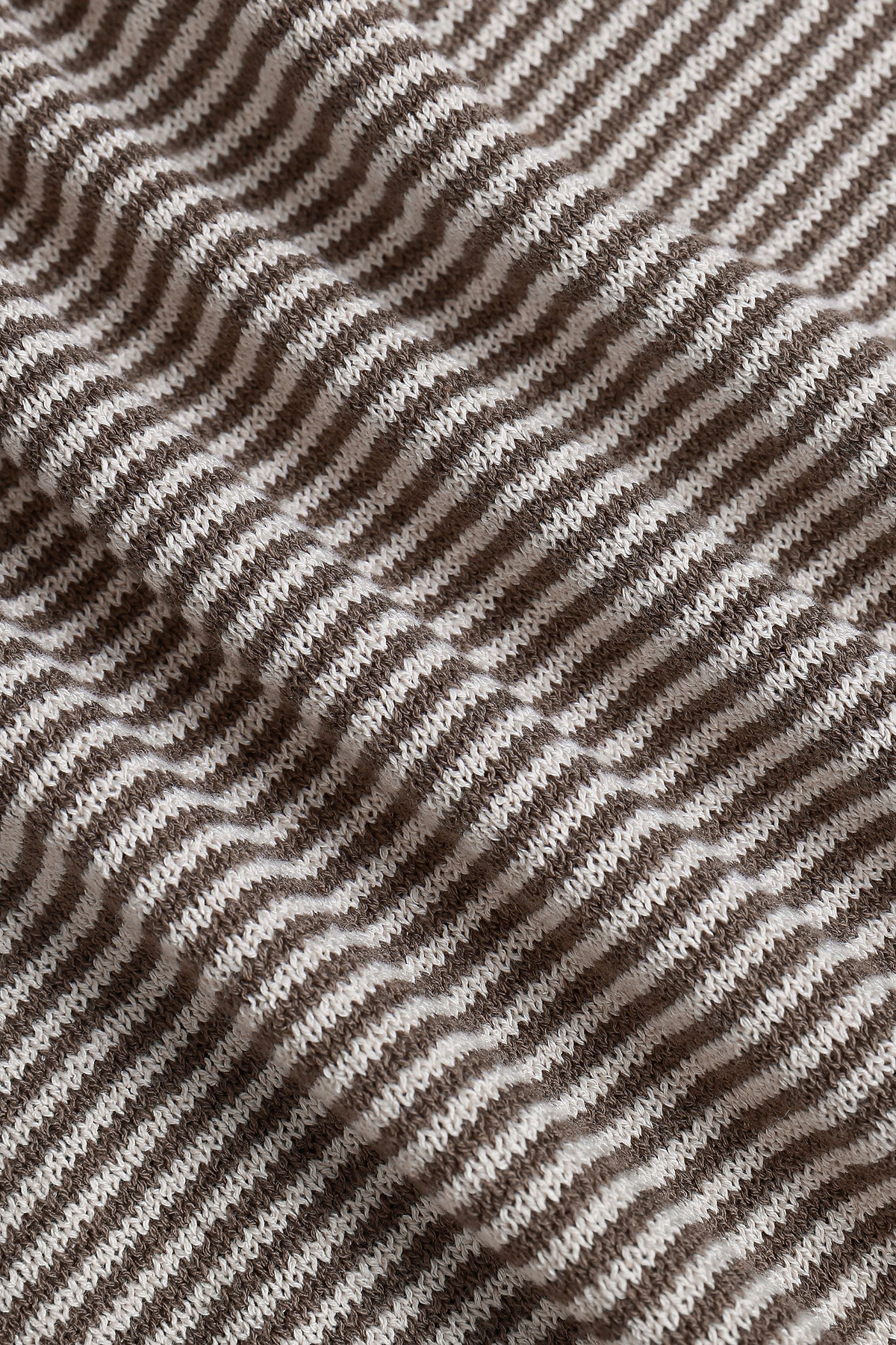 Antonio Contrast Trim Striped Linen Polo - Brown/Beige