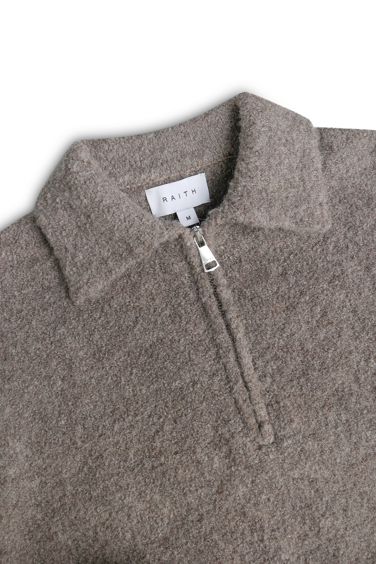 Bas Boiled Half Zip Polo Jumper - Mocha