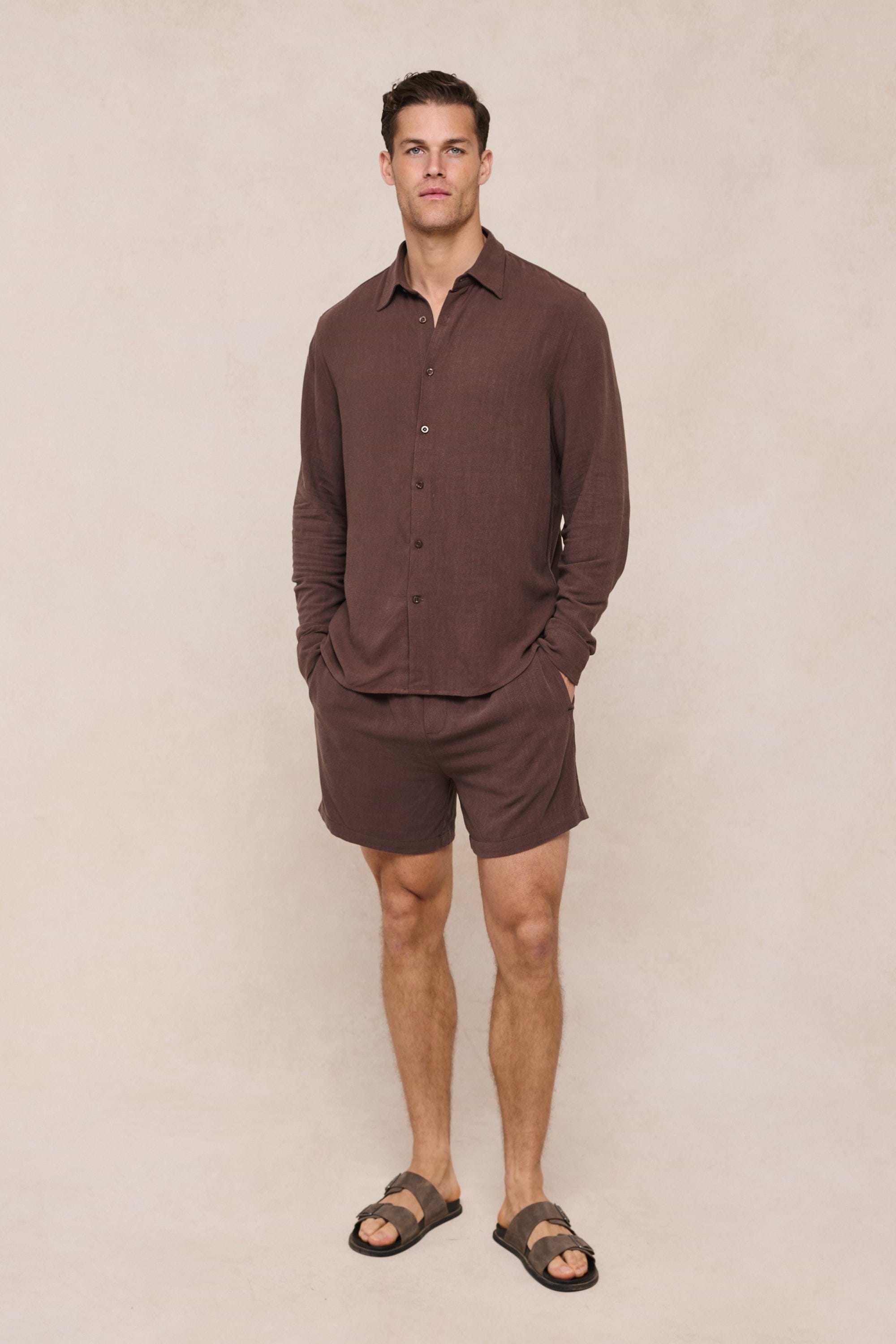 Cami Linen Short - Brown