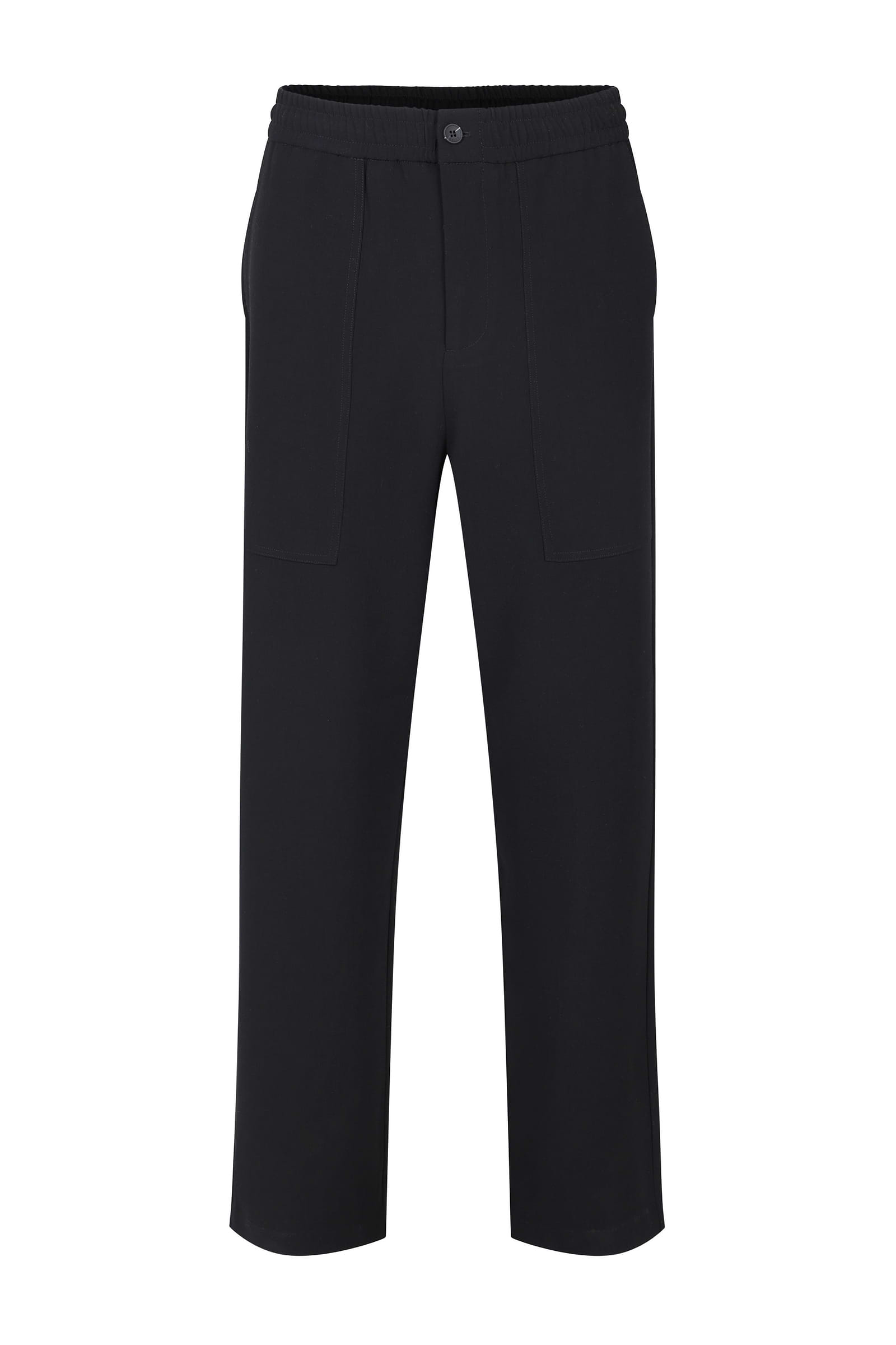 Julien Relaxed Panelled Trouser - Black