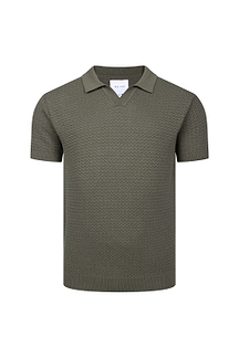 Rapha Cotton Knit Polo - Dark Olive