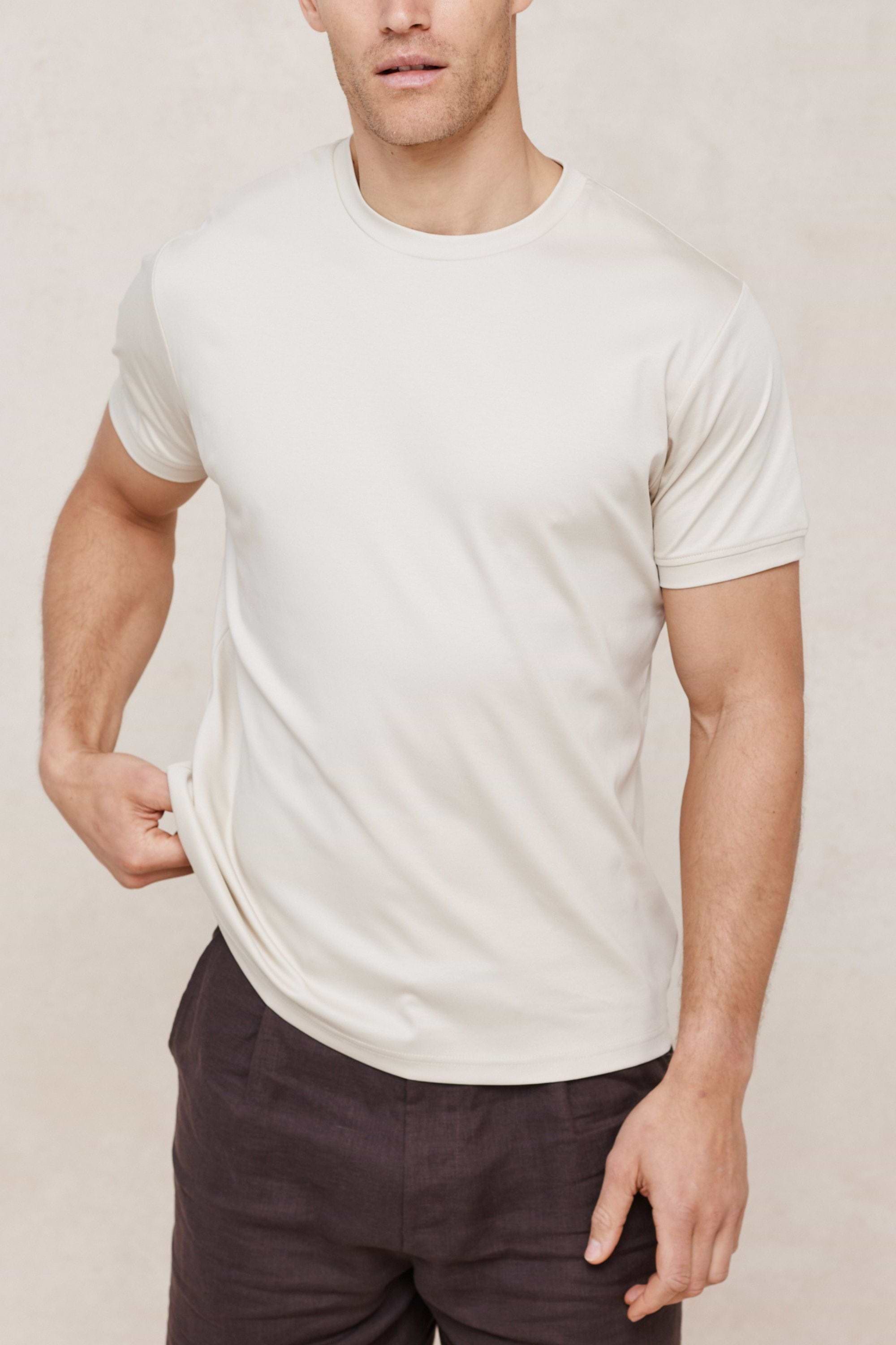 Luxe Mercerised T-Shirt - Beige